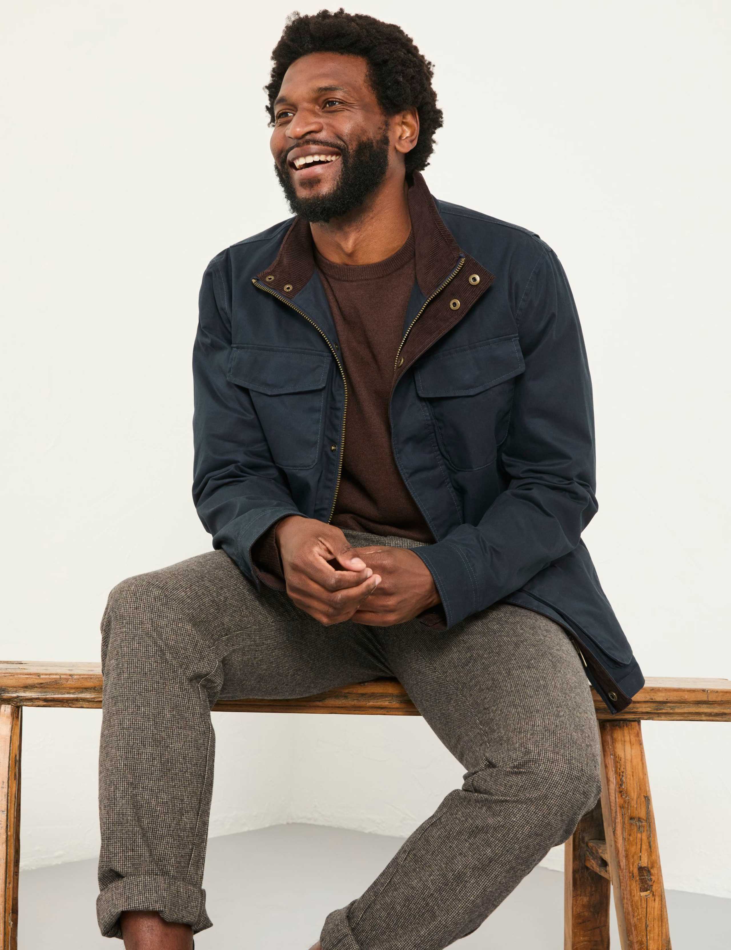Pure Cotton Funnel Neck Utility Jacket 4 of 6