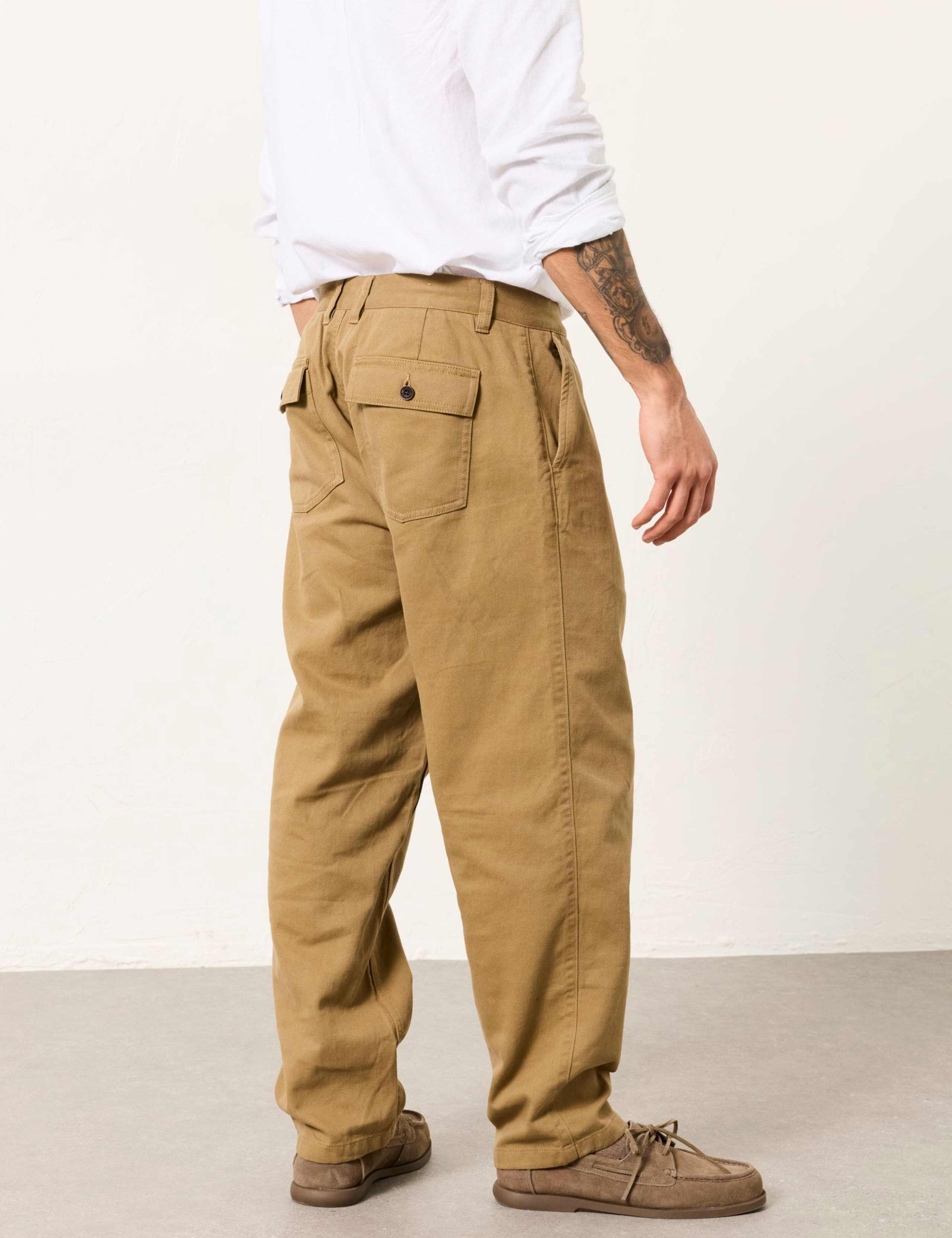 Tapered Fit Pure Cotton Twill Trousers 5 of 5