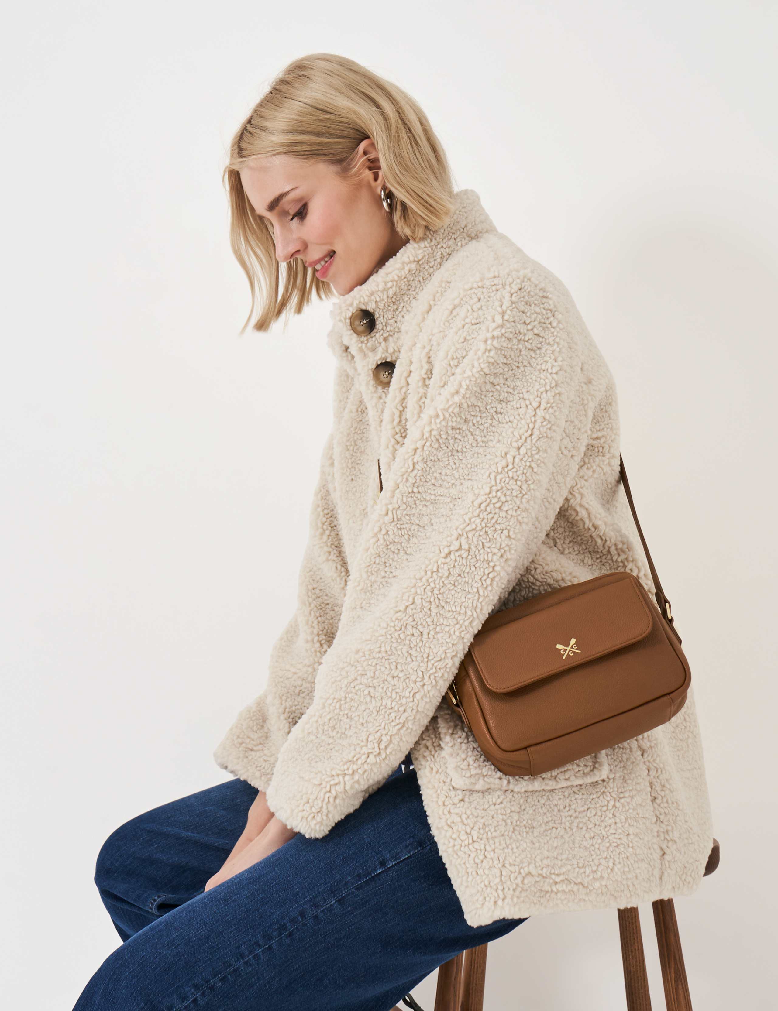 Leather Cross Body Camera Bag 3 of 3
