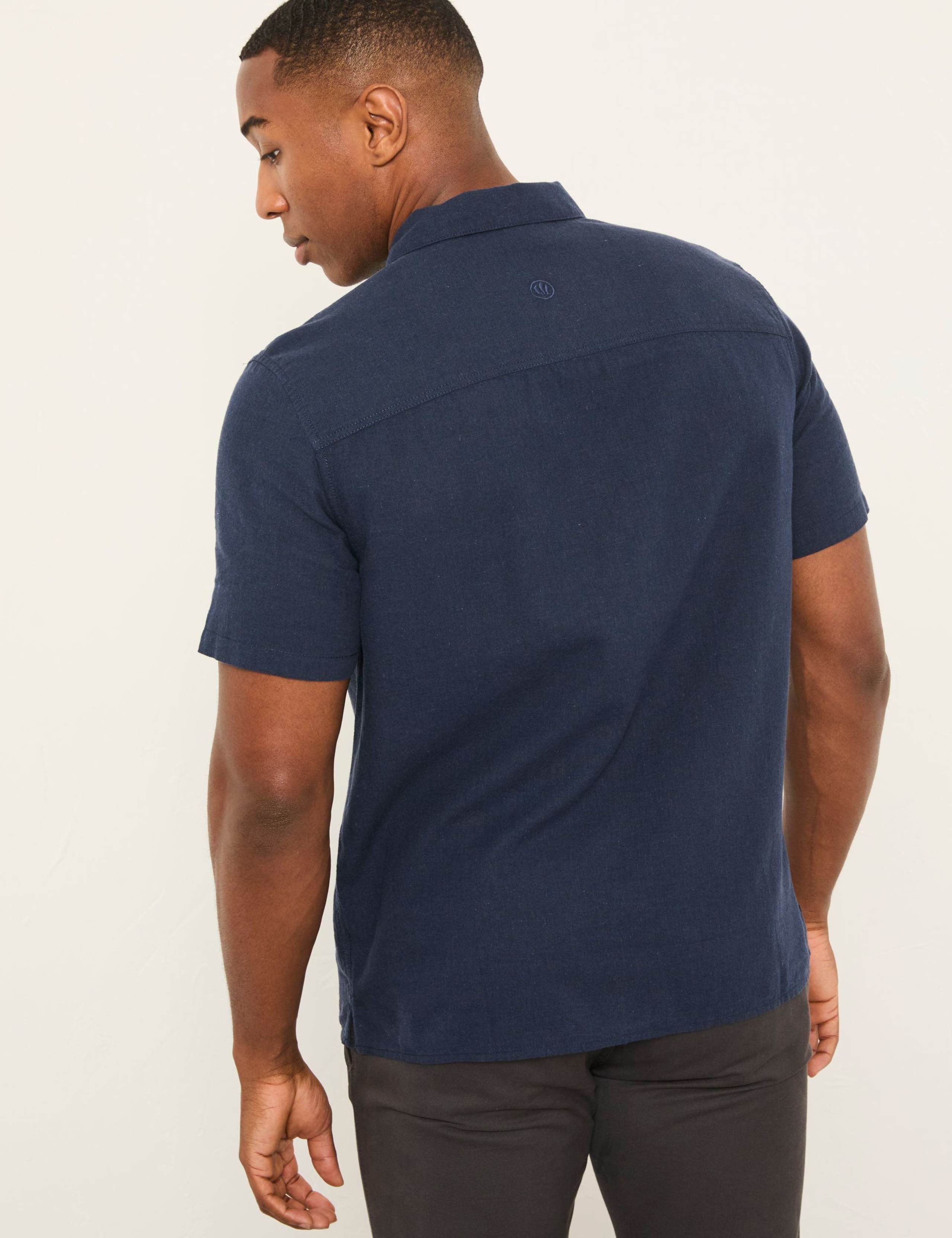 Regular Fit Cotton Linen Blend Shirt 3 of 6