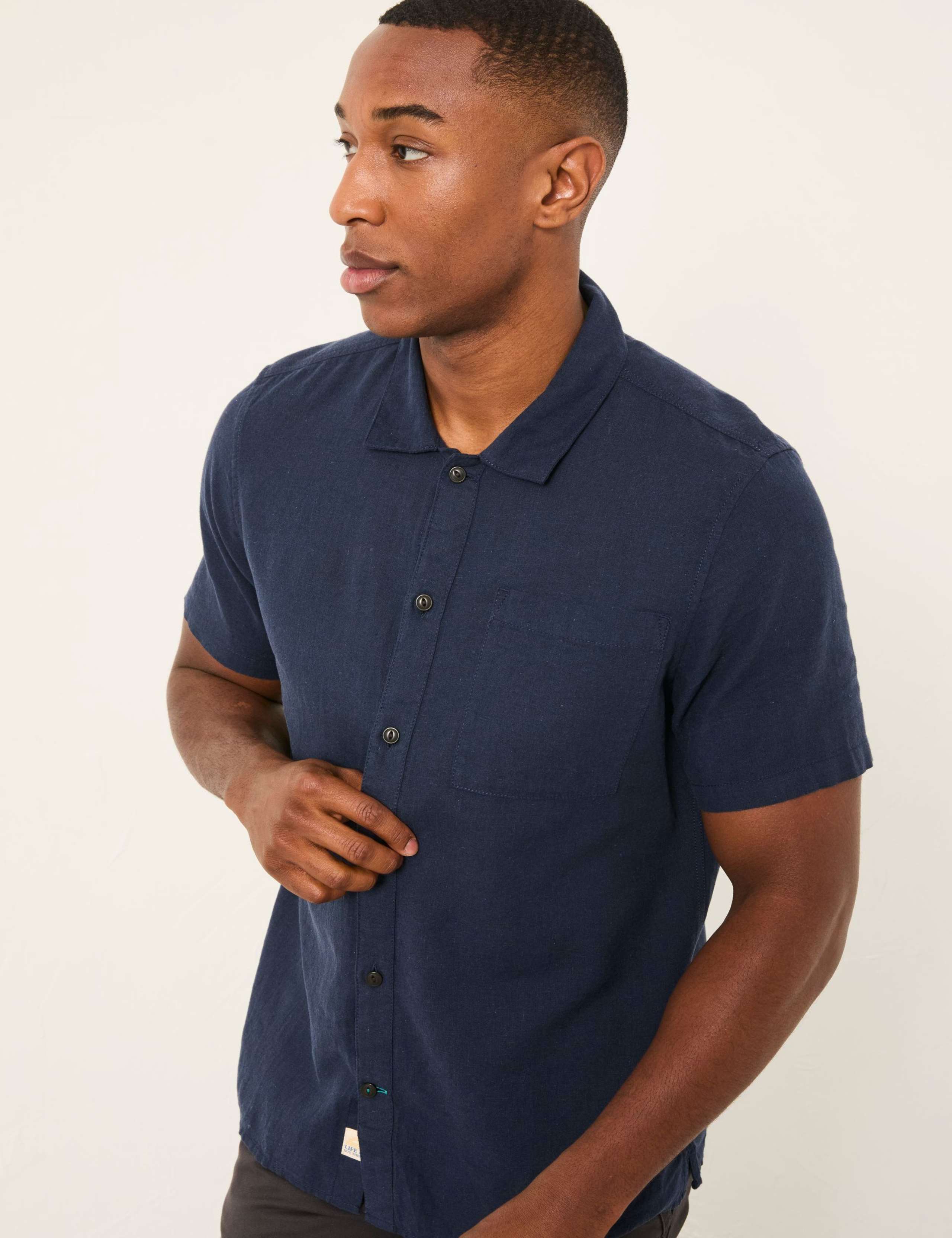 Regular Fit Cotton Linen Blend Shirt 4 of 6