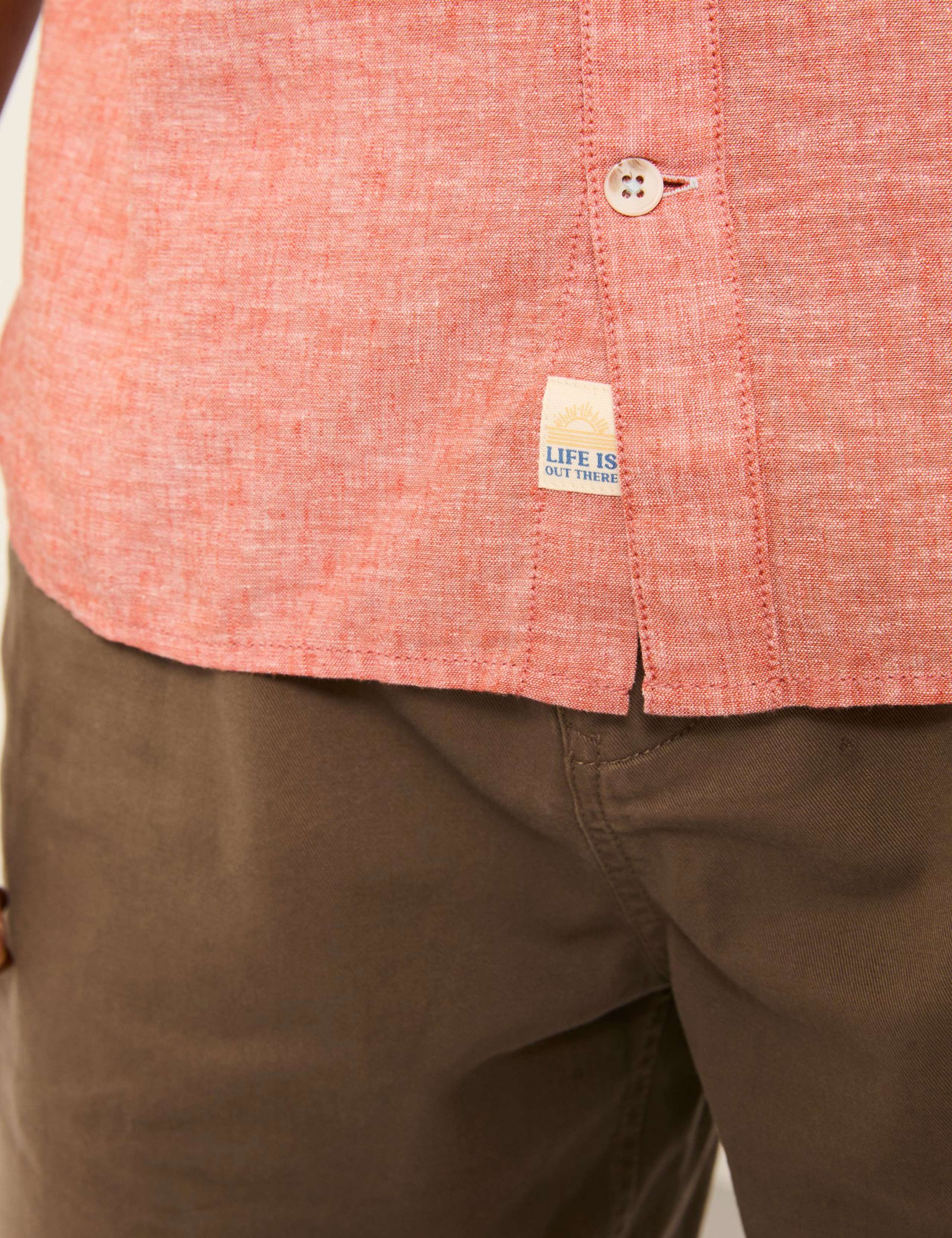 Regular Fit Cotton Linen Blend Shirt 5 of 6