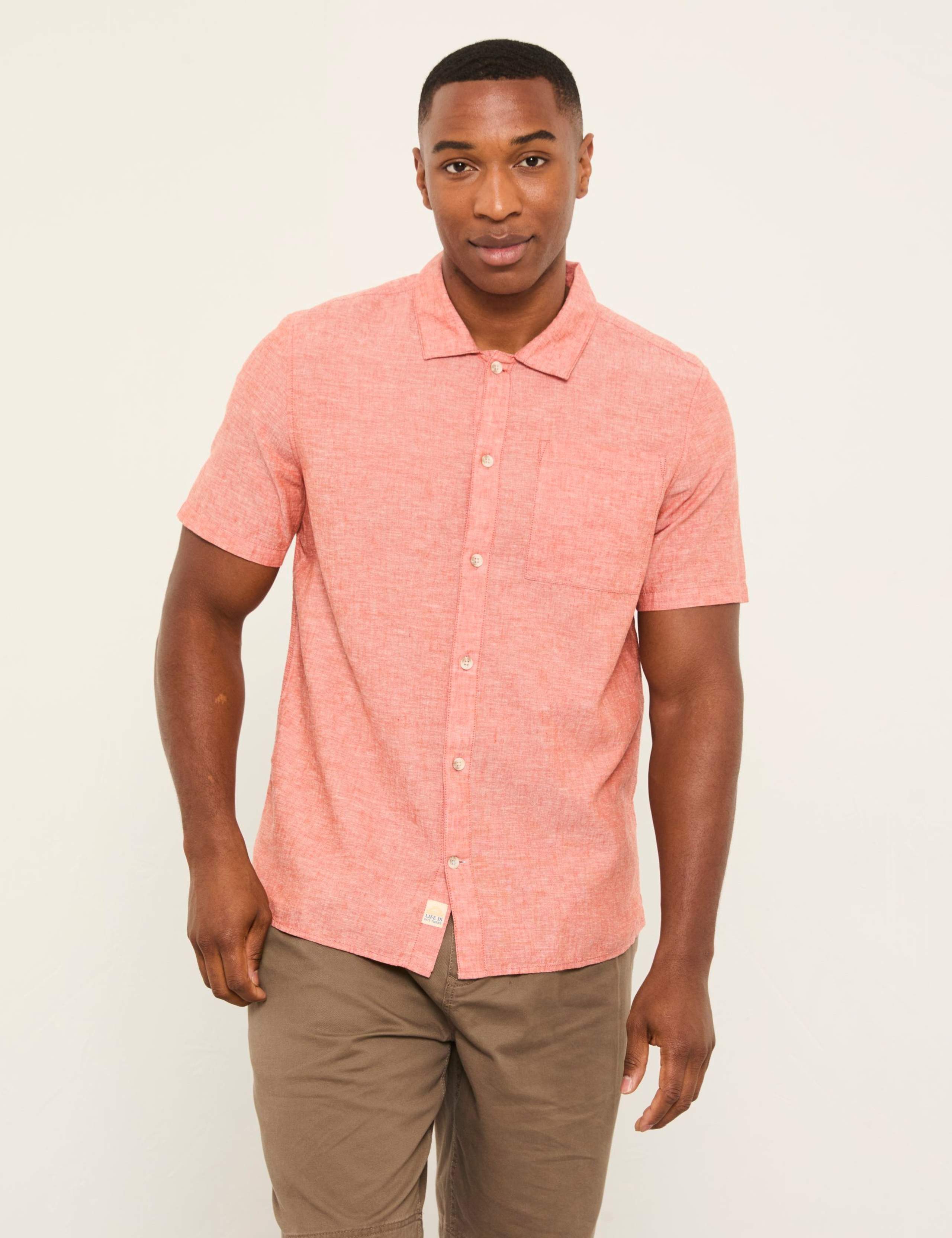Regular Fit Cotton Linen Blend Shirt 6 of 6