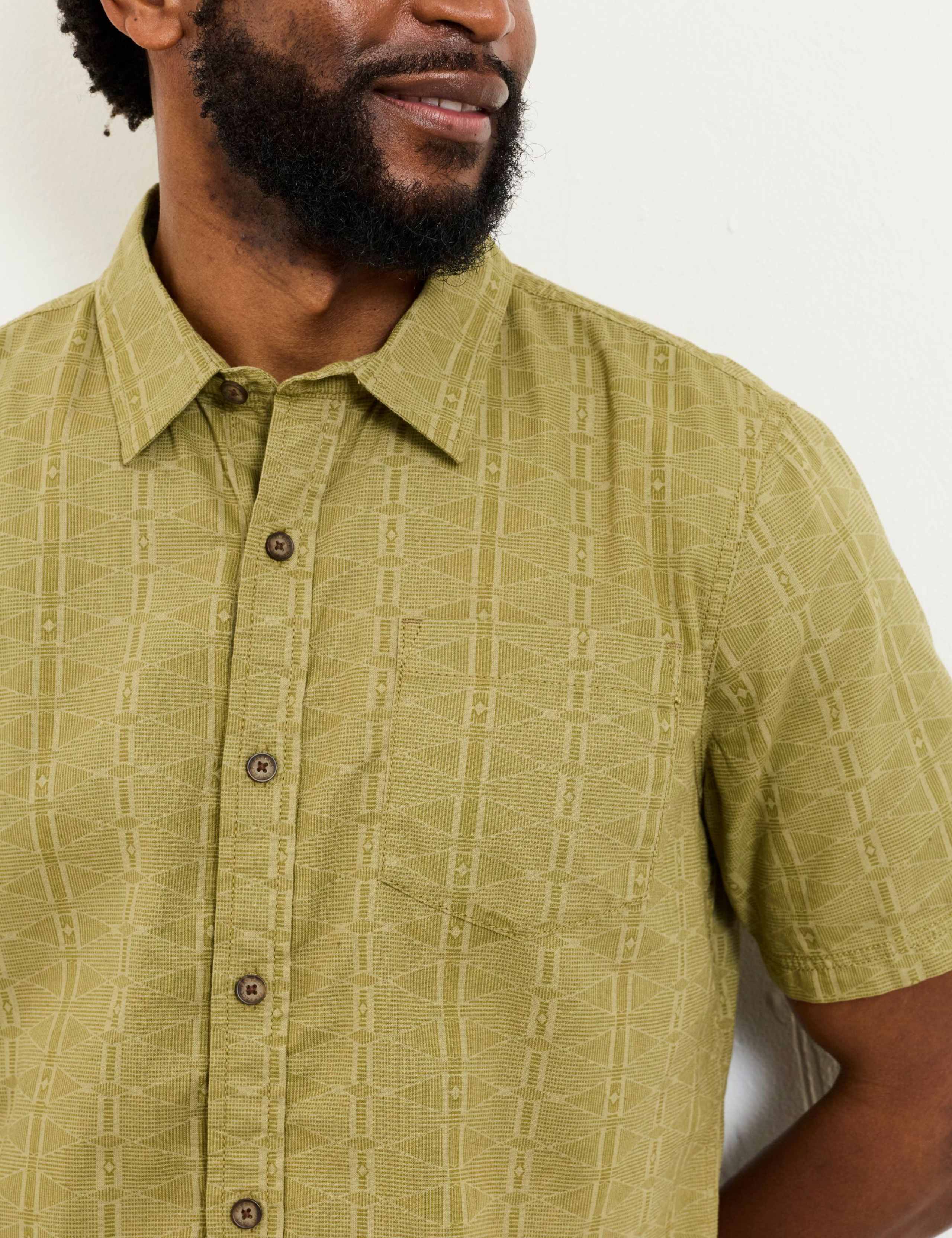 Regular Fit Linen Blend Short Sleeve Shirt 5 of 5