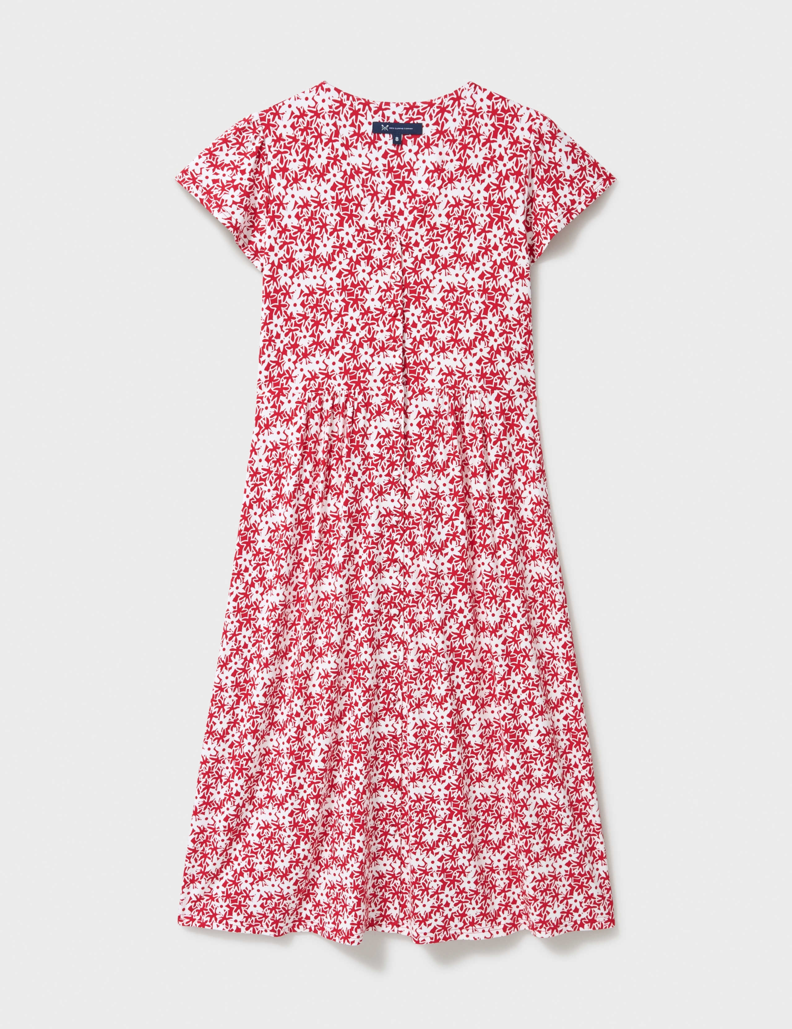 Jersey Floral V-Neck Midi Skater Dress 2 of 5