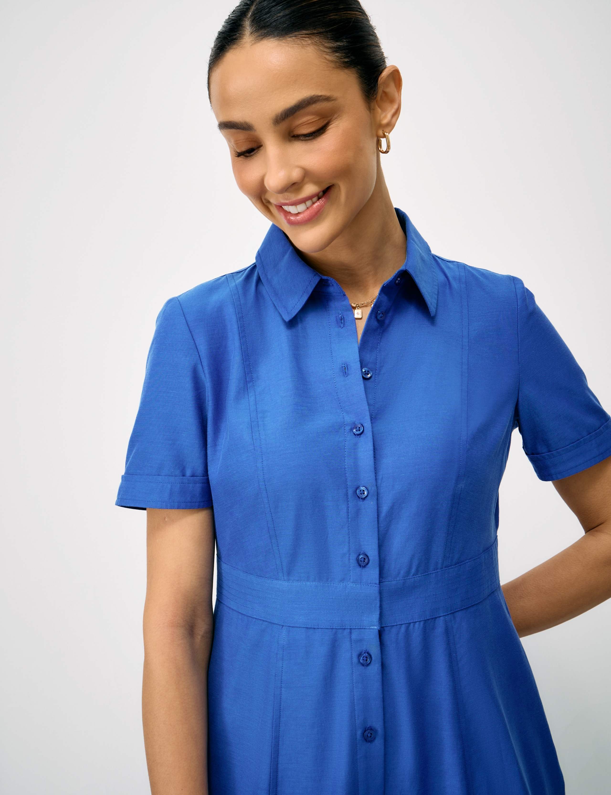 Lyocell Rich Midi Shirt Dress 4 of 5