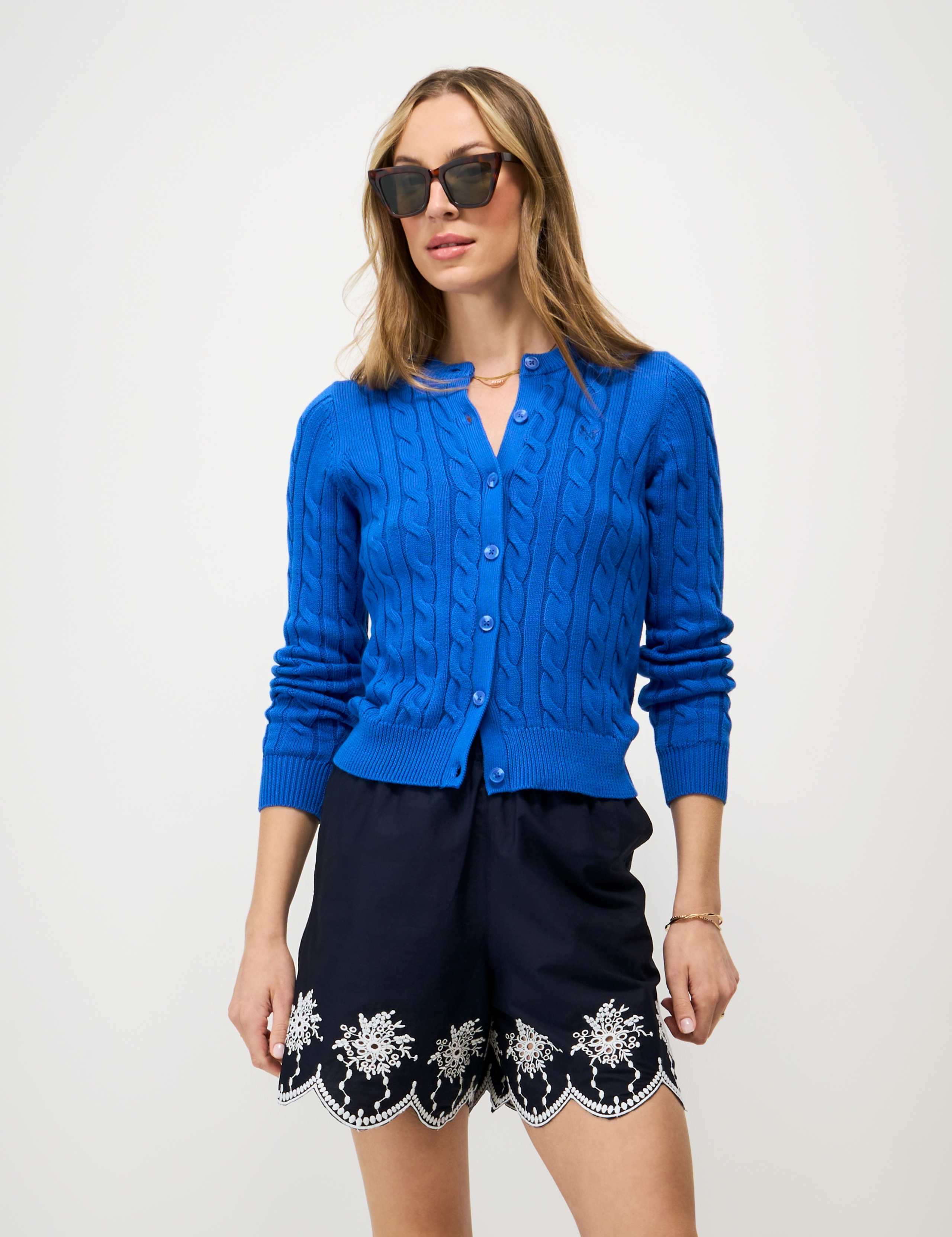 Pure Cotton Broderie Shorts 1 of 6