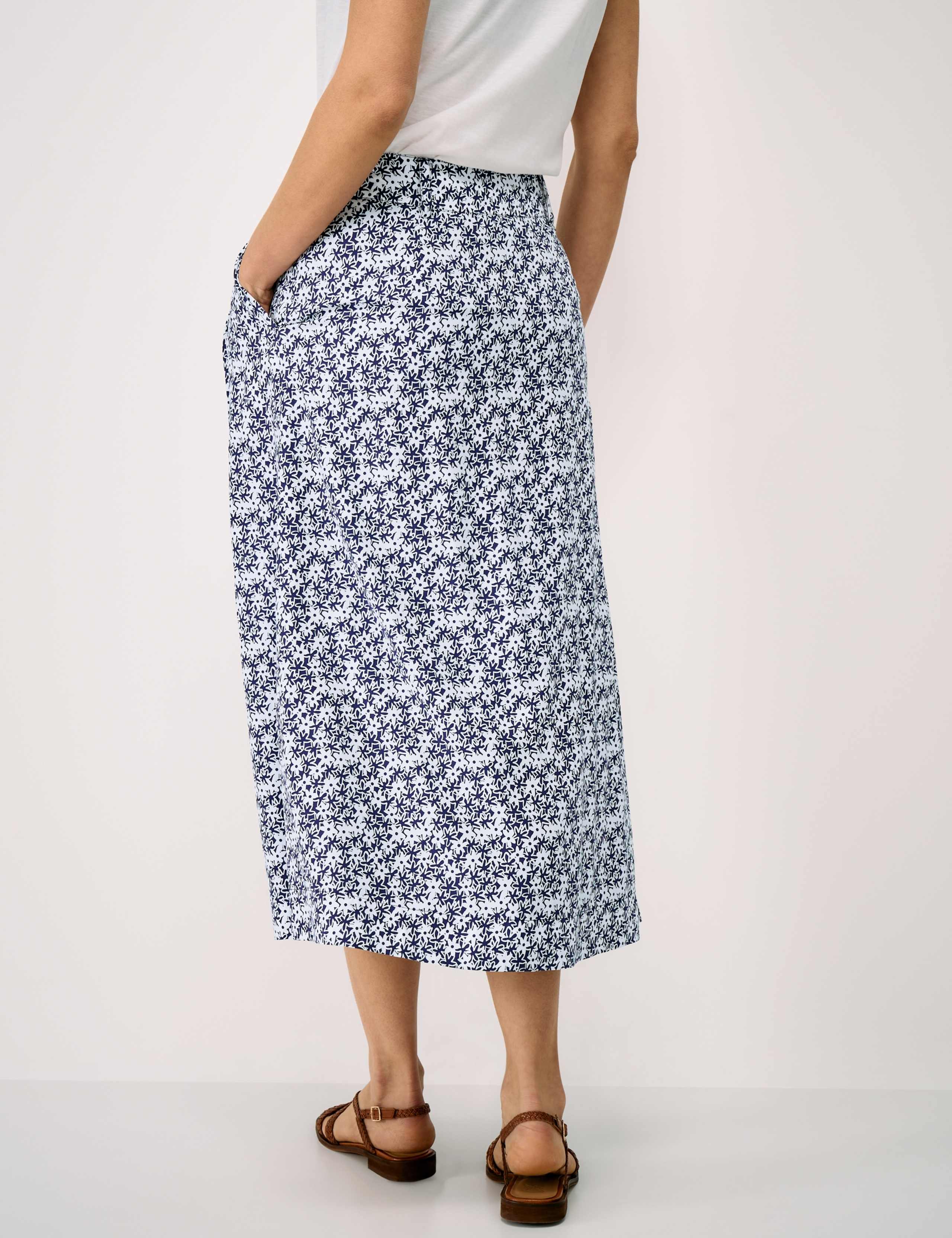Floral Midi A-Line Skirt 3 of 5