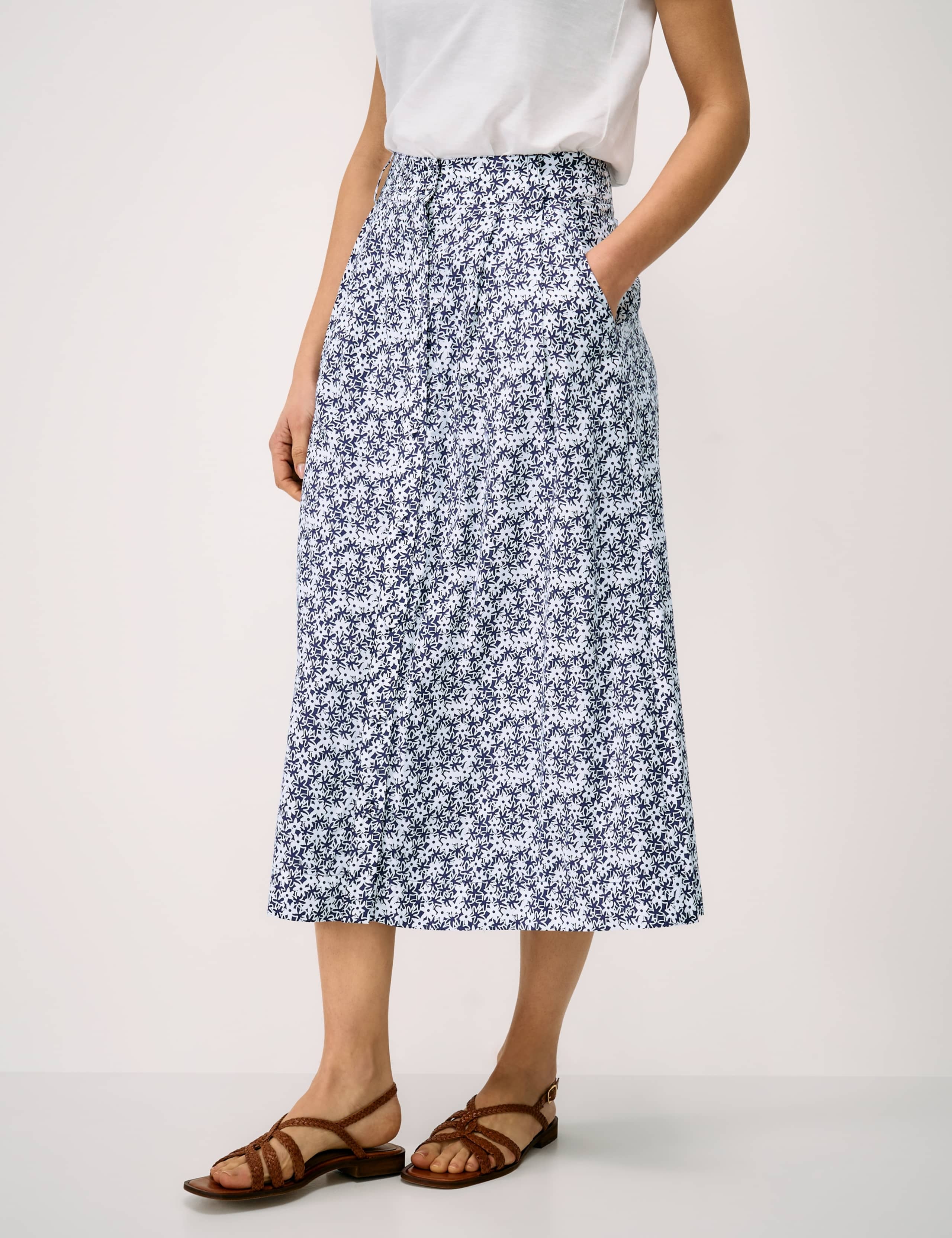 Floral Midi A-Line Skirt 5 of 5