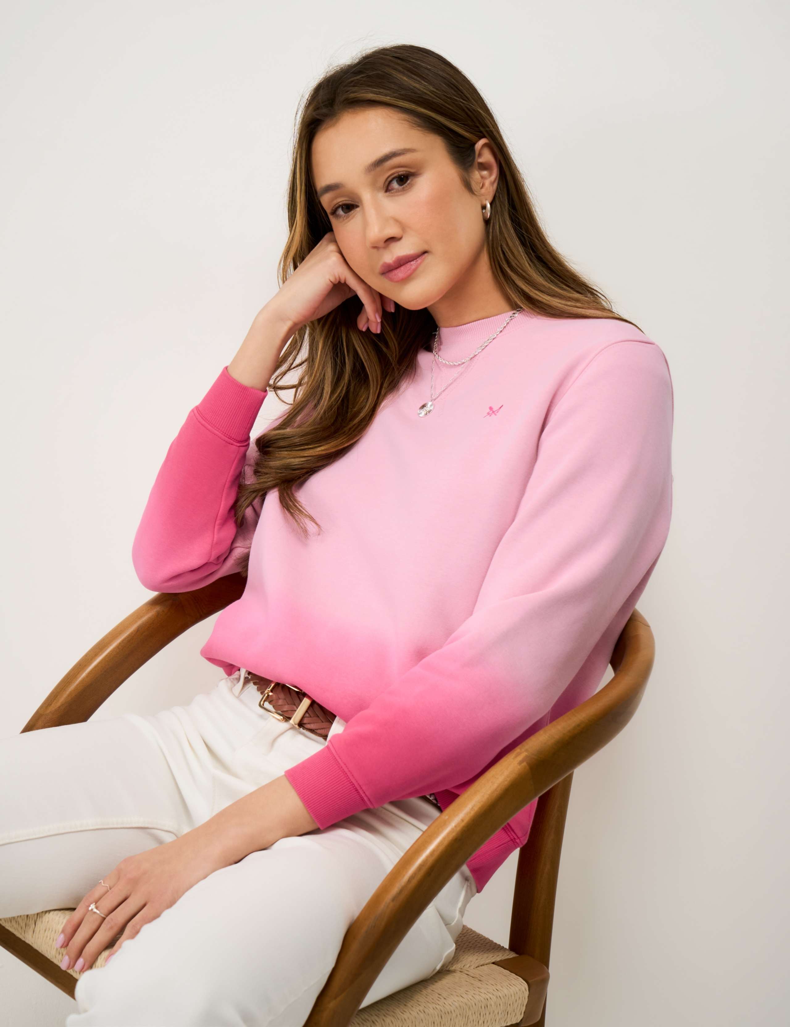 Cotton Rich Brushed Back Ombre Sweatshirt 4 of 5