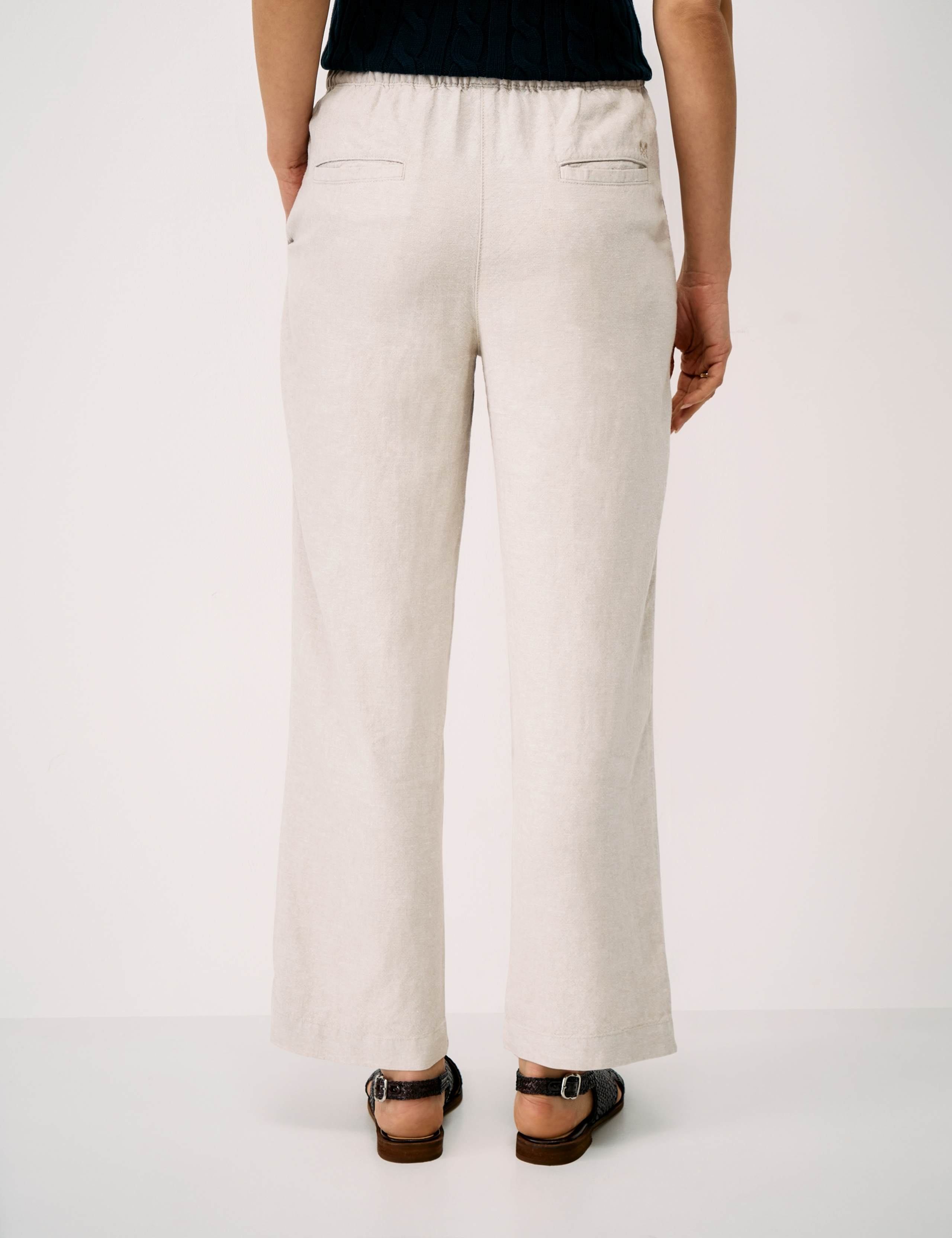 Linen Rich Drawstring Tapered Trousers 2 of 4