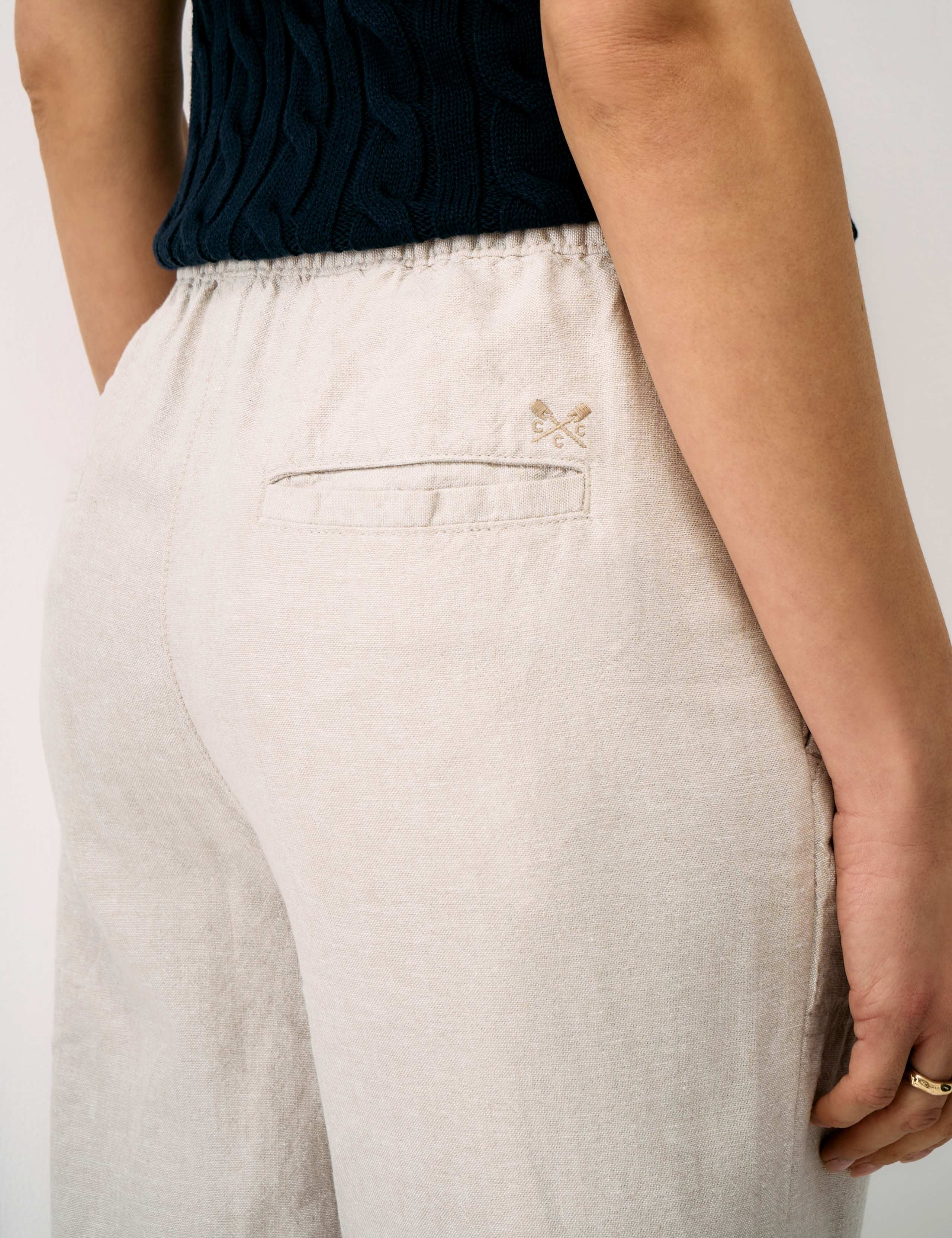 Linen Rich Drawstring Tapered Trousers 4 of 4