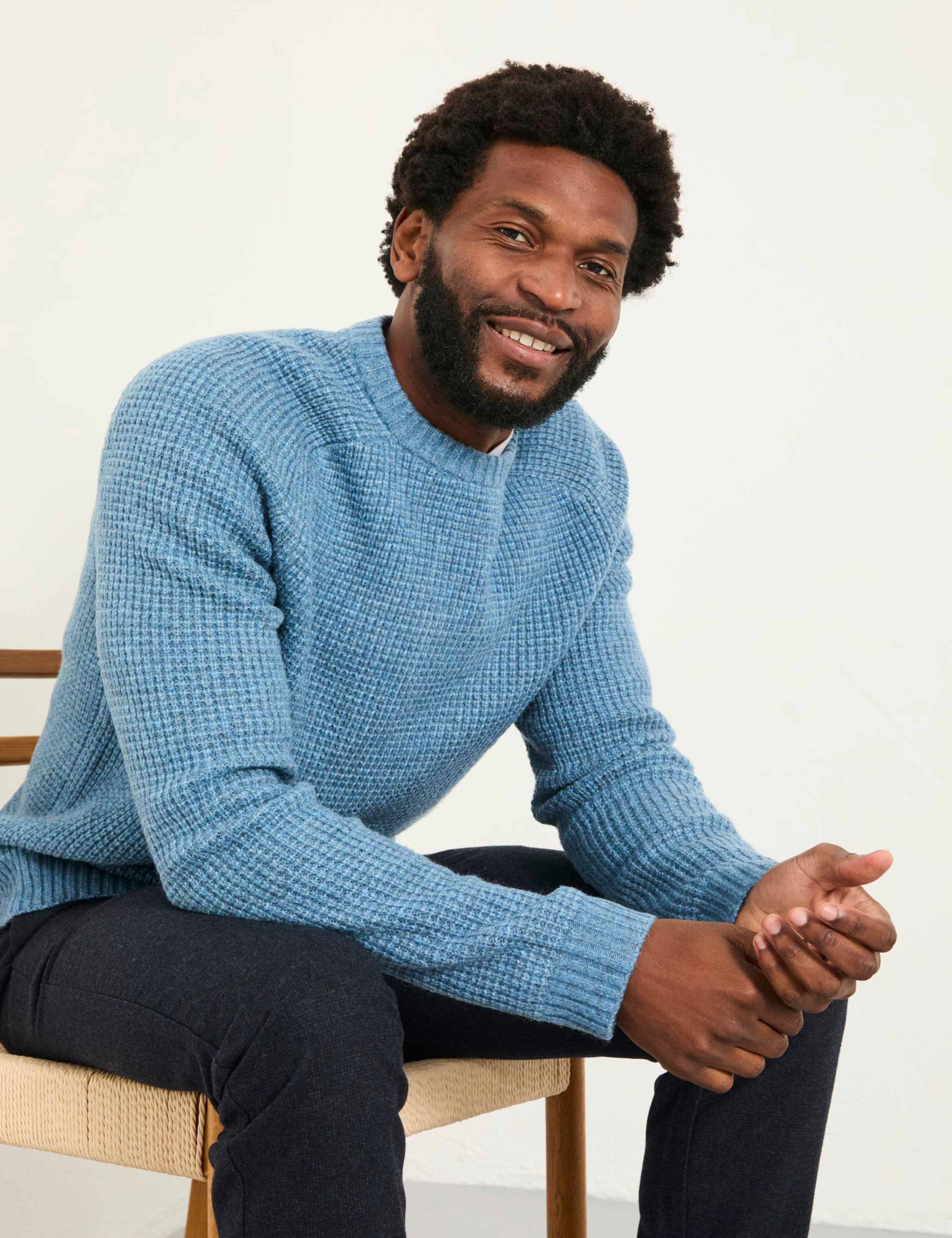 Knitted Textured Crew Neck Jumper 3 of 5