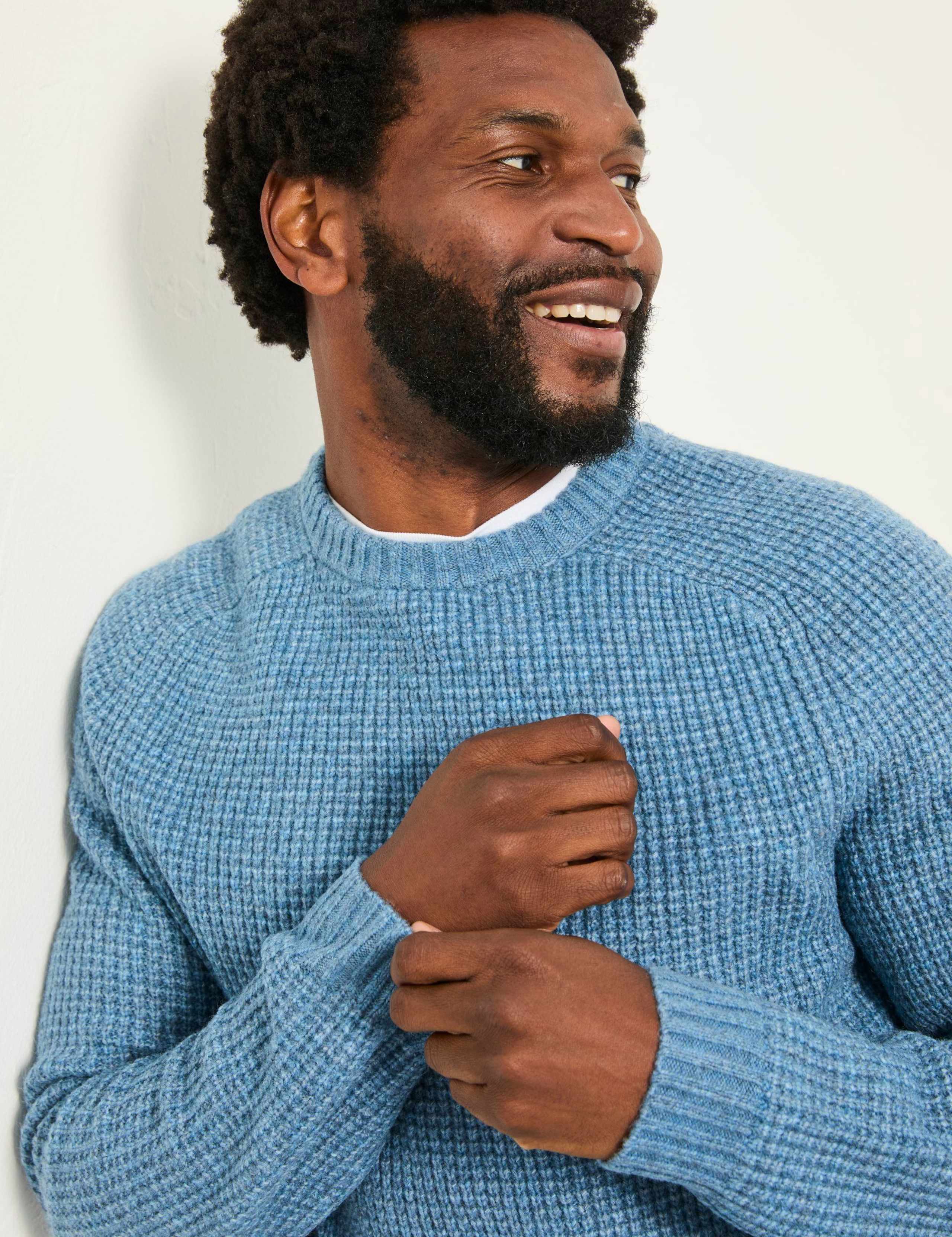 Knitted Textured Crew Neck Jumper 5 of 5