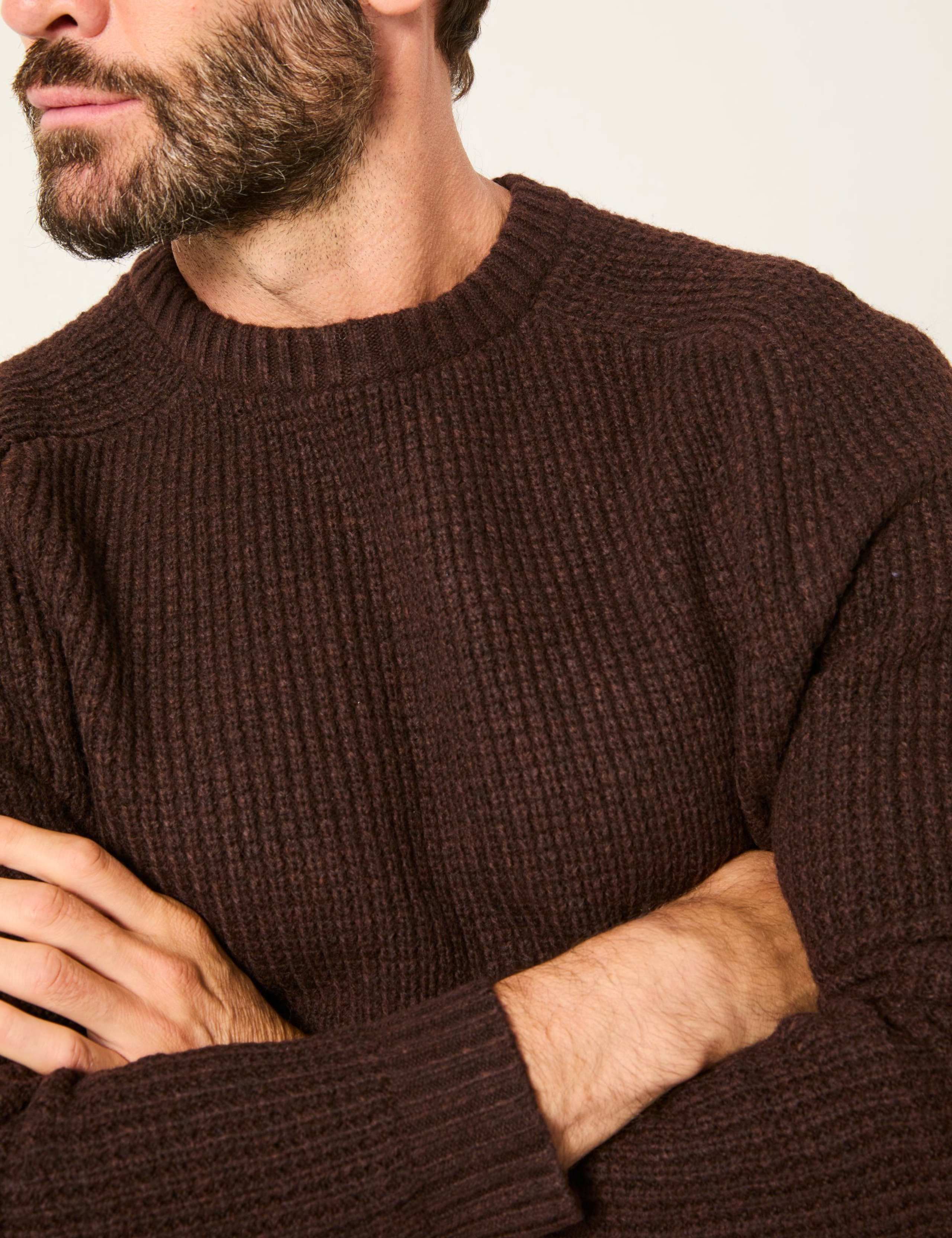 Knitted Textured Crew Neck Jumper 5 of 5
