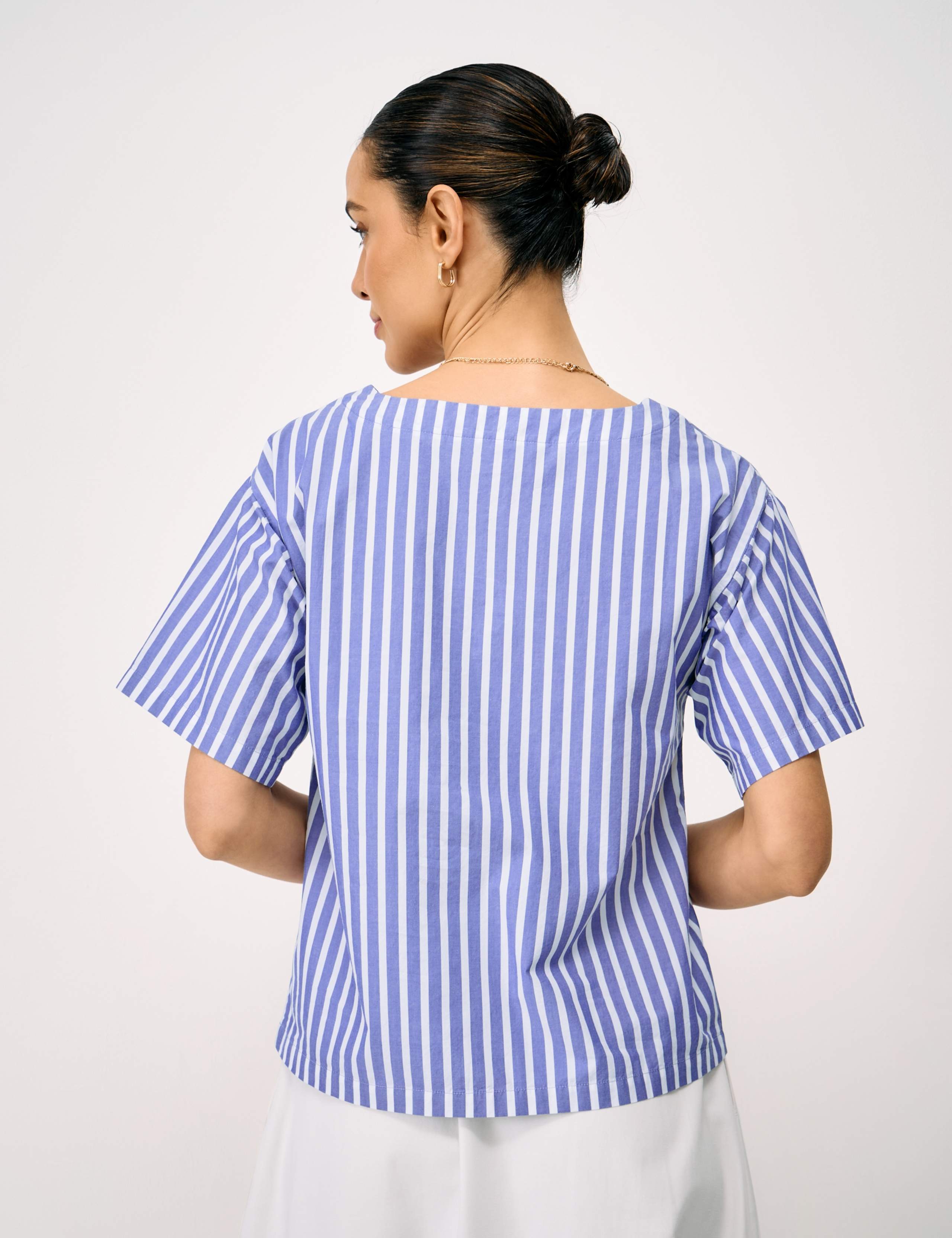 Pure Cotton Striped Relaxed Blouse 3 of 5