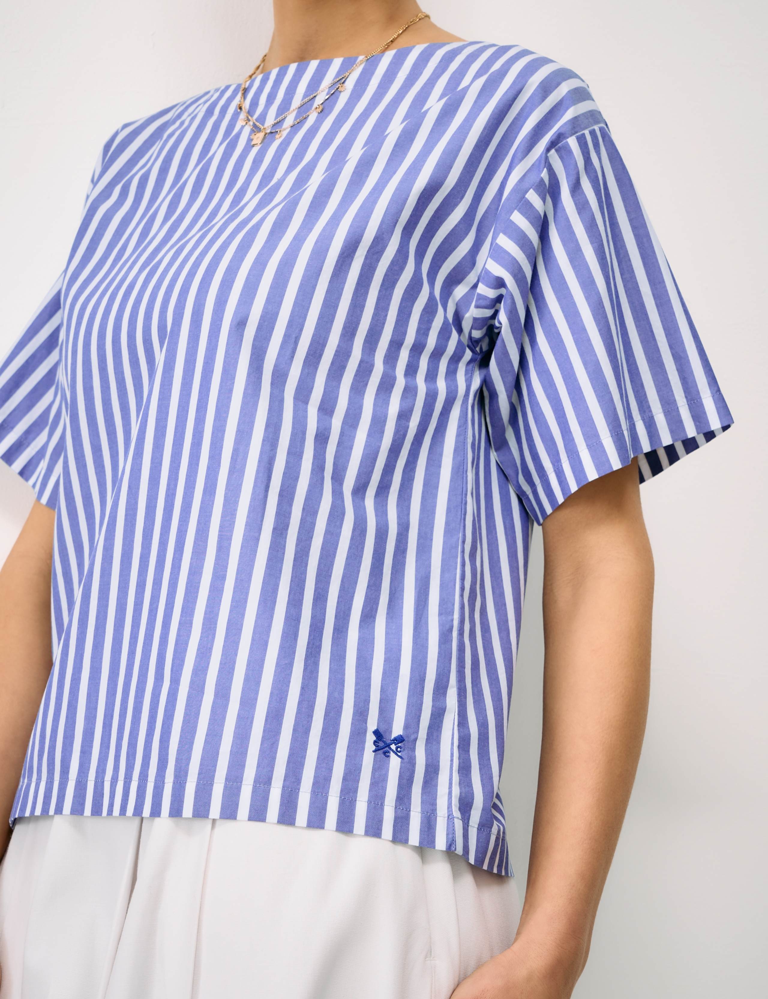 Pure Cotton Striped Relaxed Blouse 5 of 5