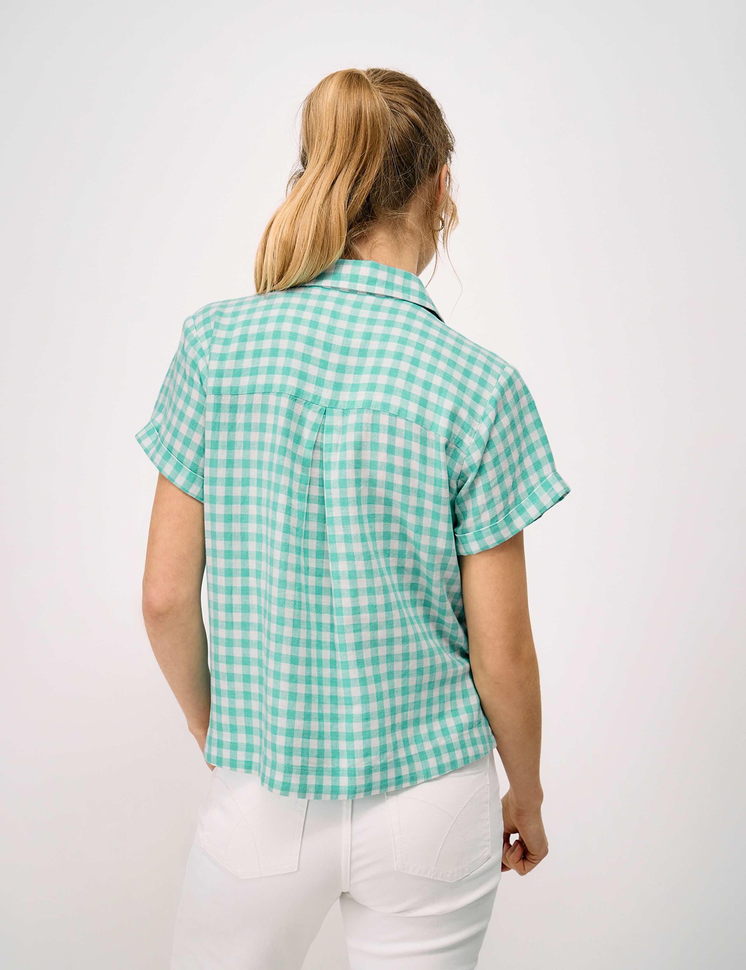 Linen Rich Checked Relaxed Shirt 3 of 5