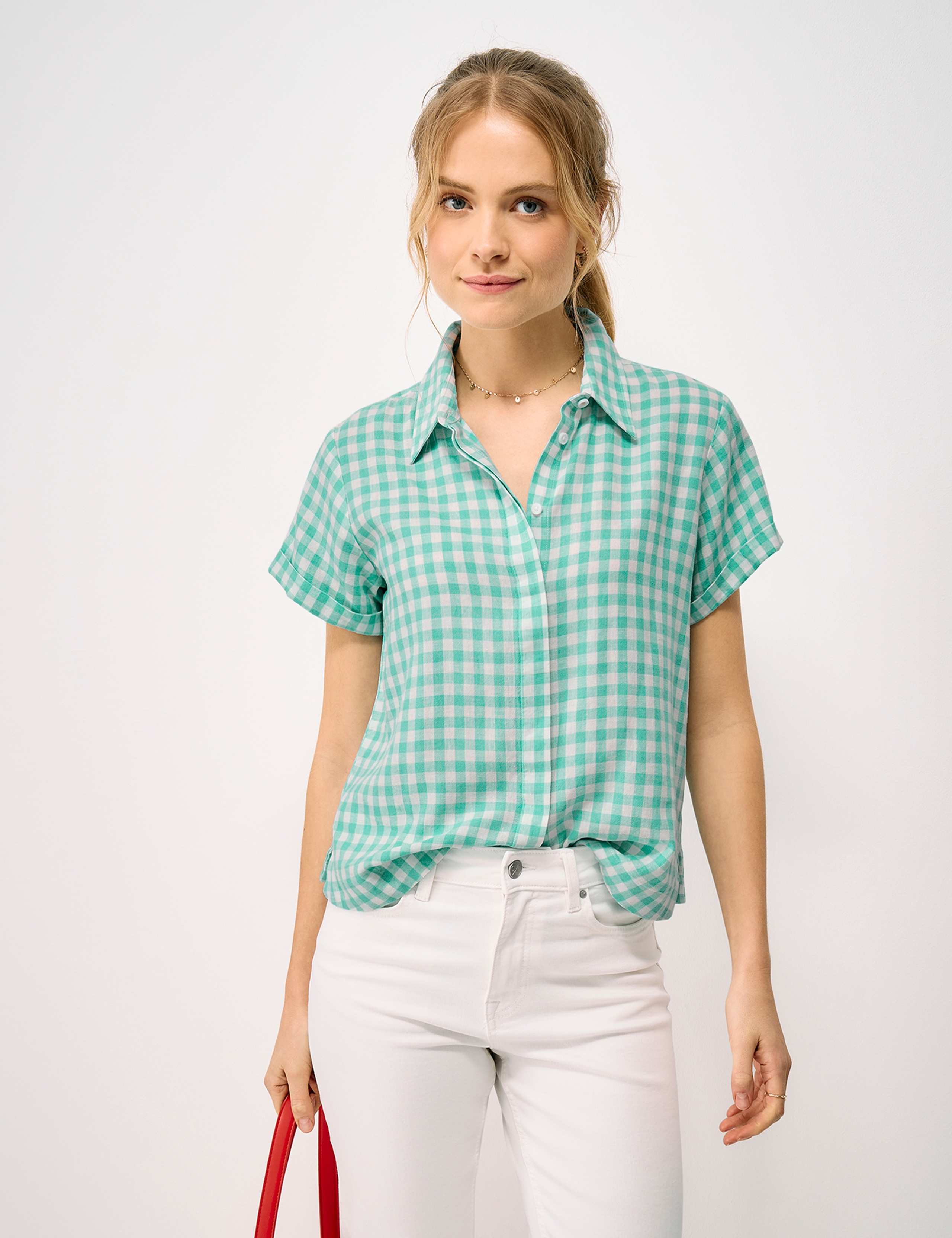 Linen Rich Checked Relaxed Shirt 5 of 5