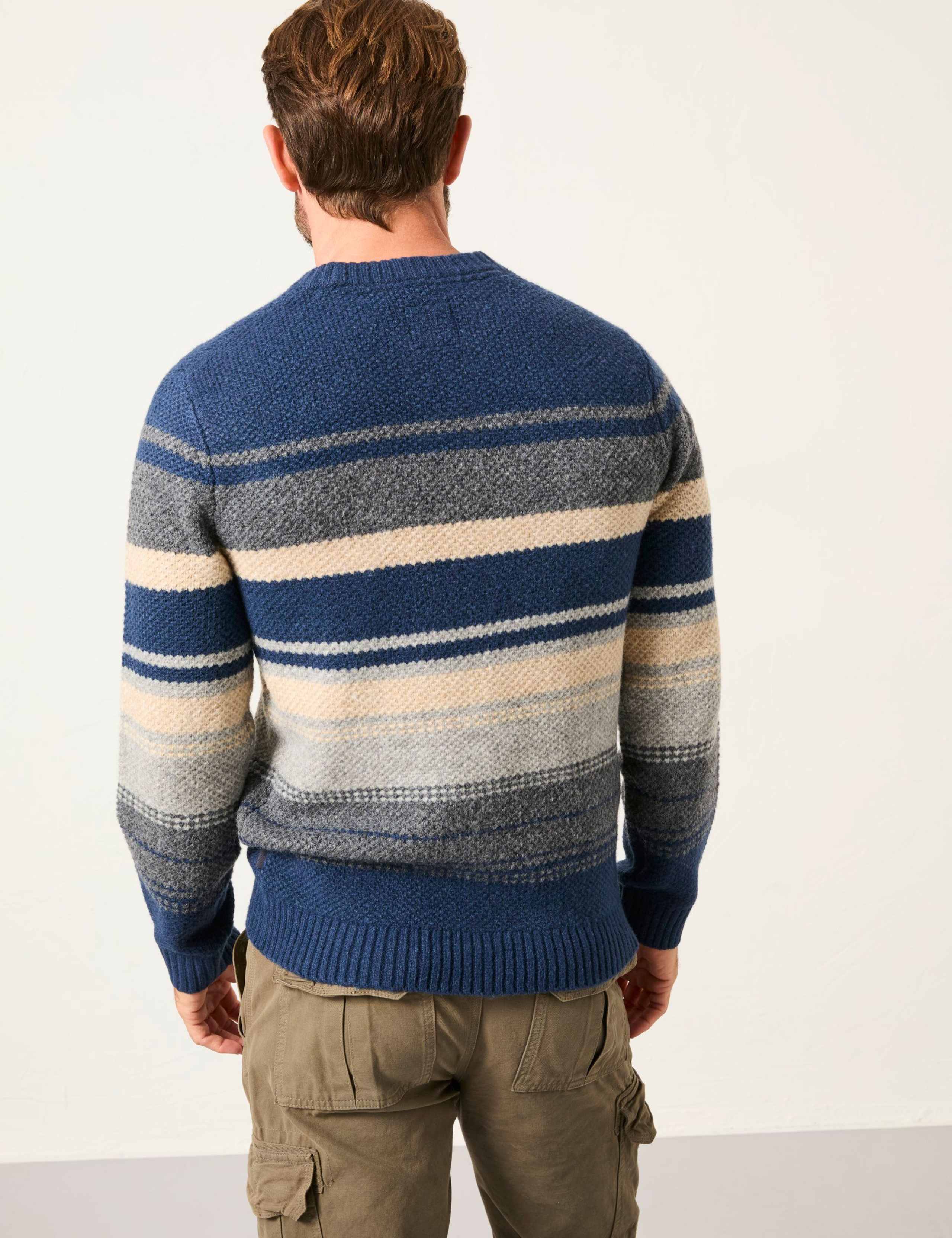 Knitted Striped Crew Neck Jumper 4 of 5