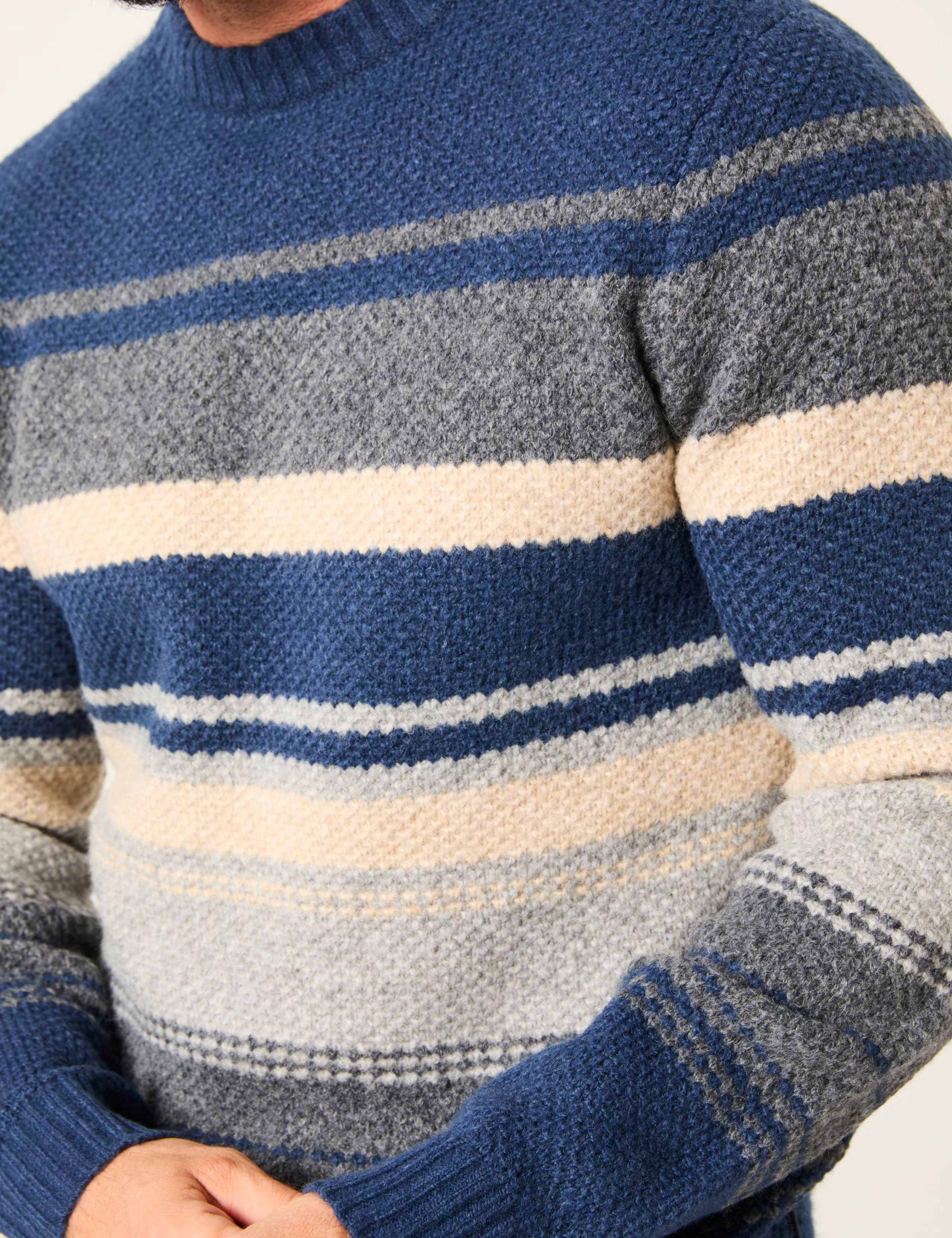 Knitted Striped Crew Neck Jumper 5 of 5