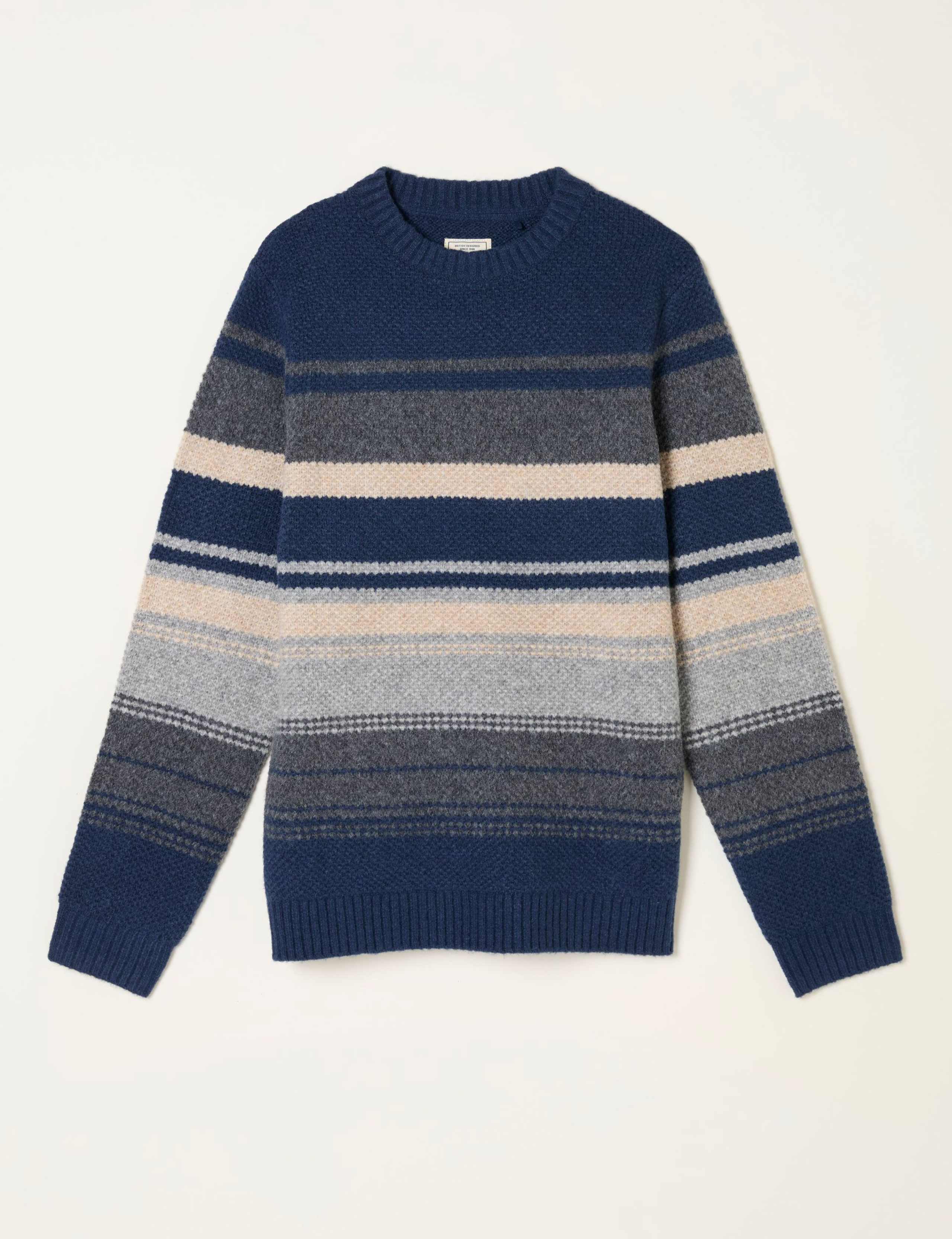 Knitted Striped Crew Neck Jumper 2 of 5