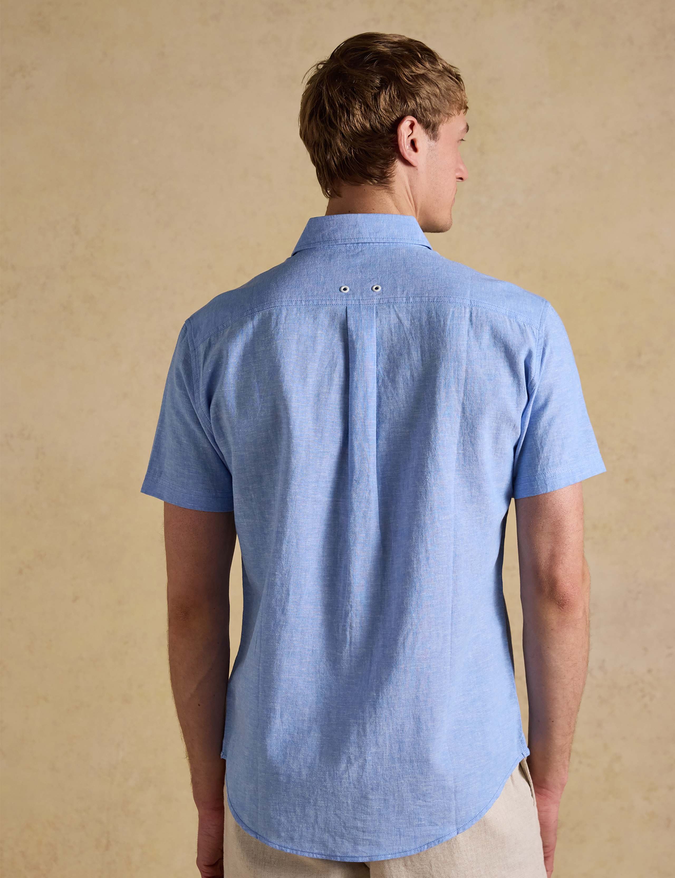 Cotton Linen Blend Short Sleeve Shirt 4 of 8
