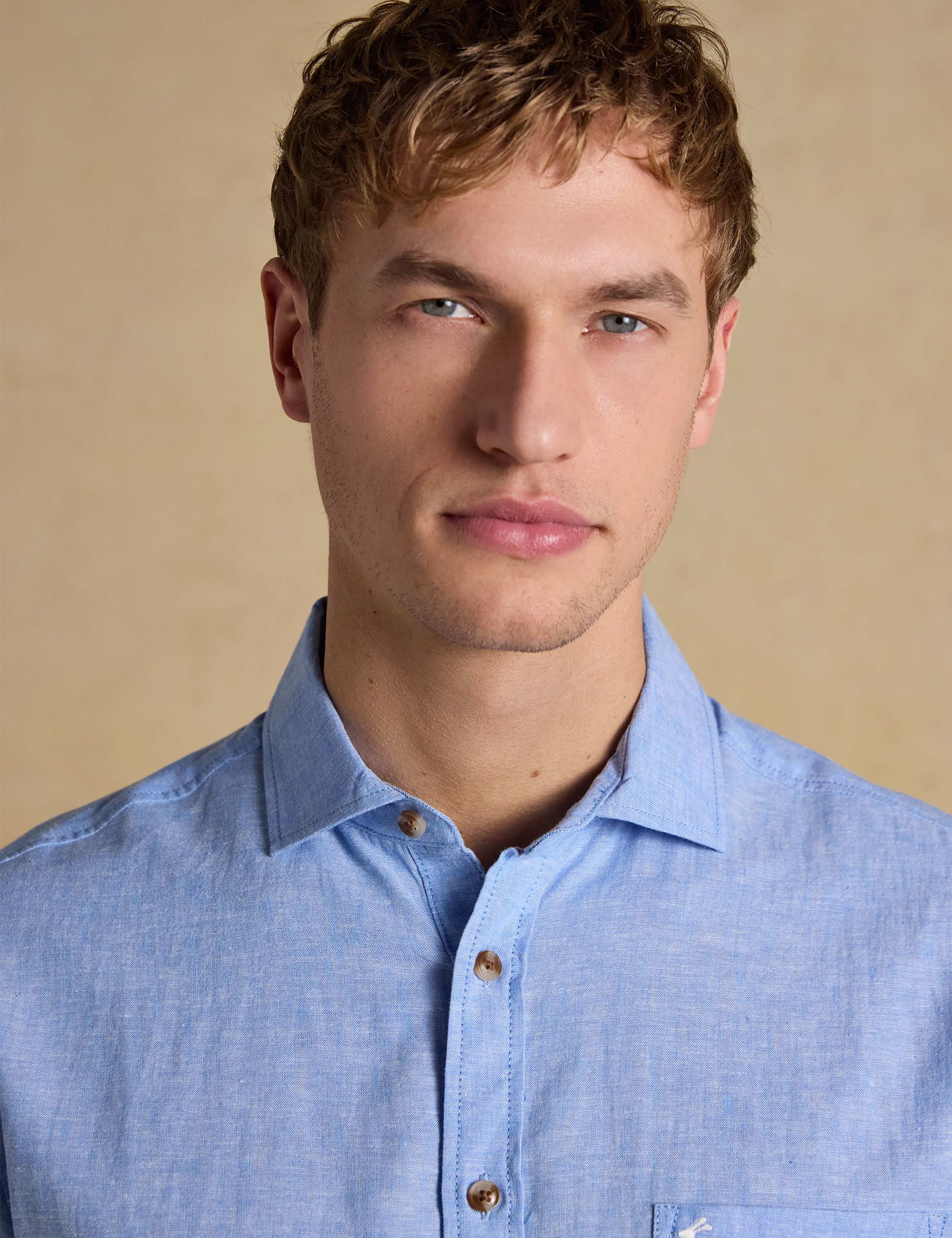 Cotton Linen Blend Short Sleeve Shirt 5 of 8