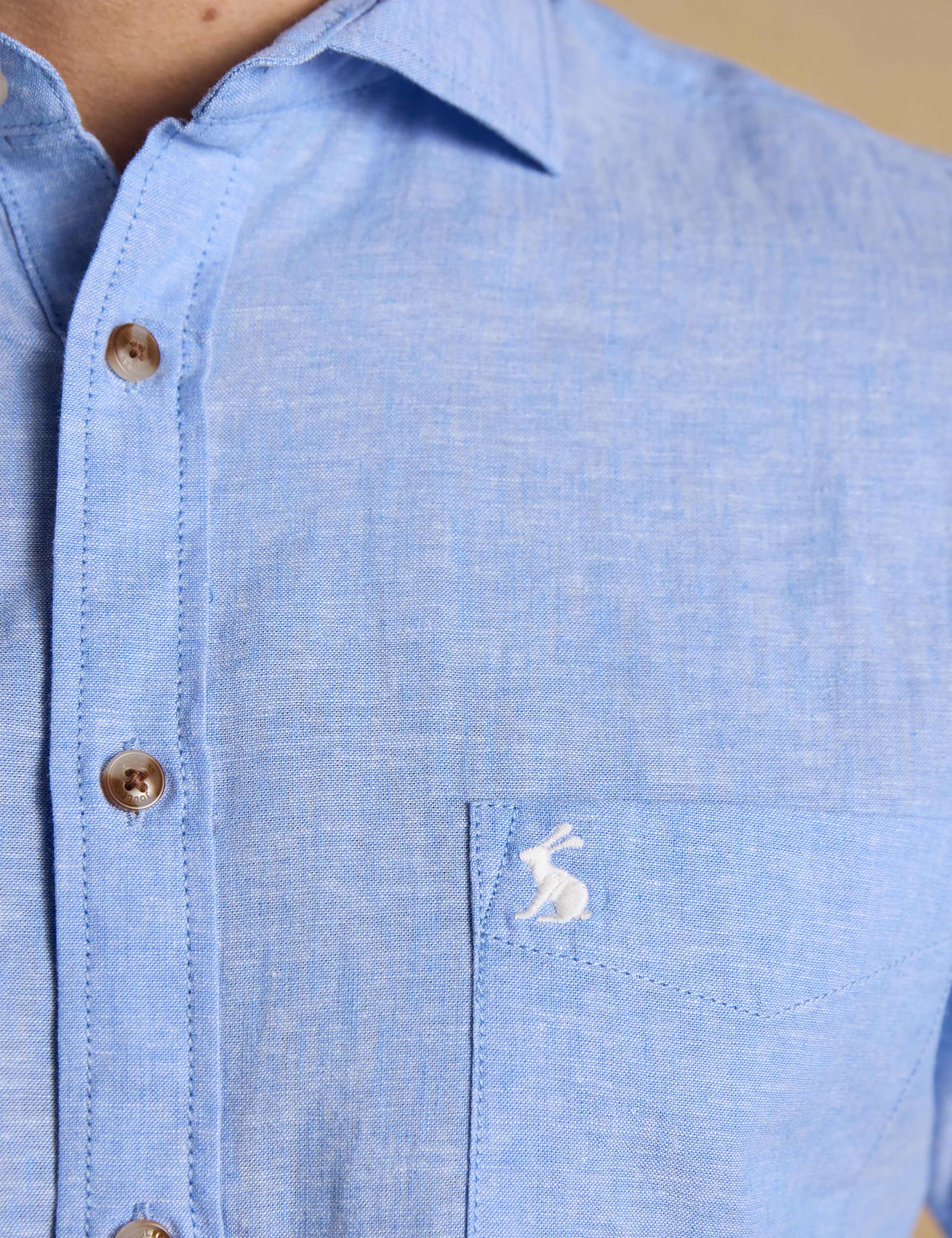 Cotton Linen Blend Short Sleeve Shirt 8 of 8