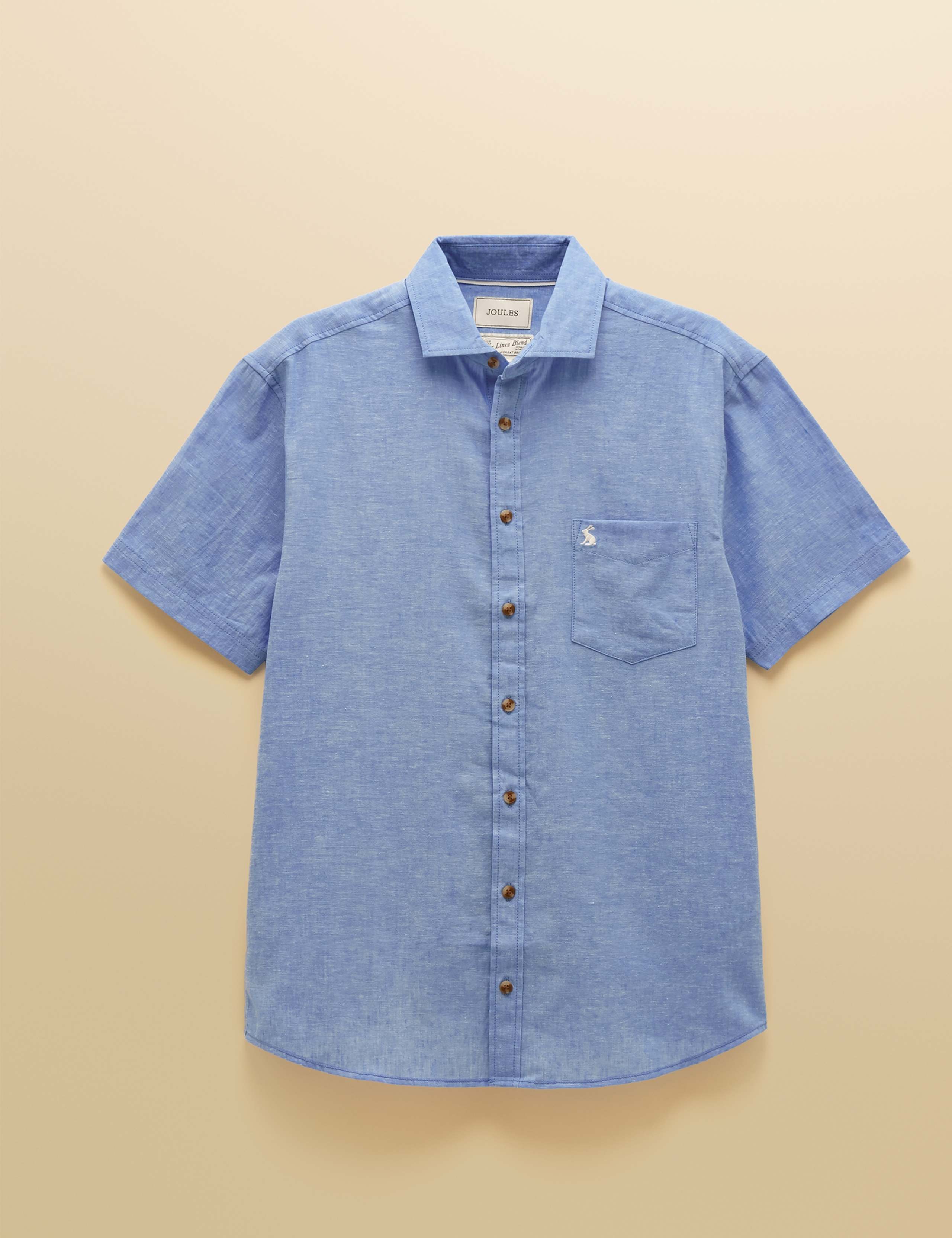 Cotton Linen Blend Short Sleeve Shirt 2 of 8