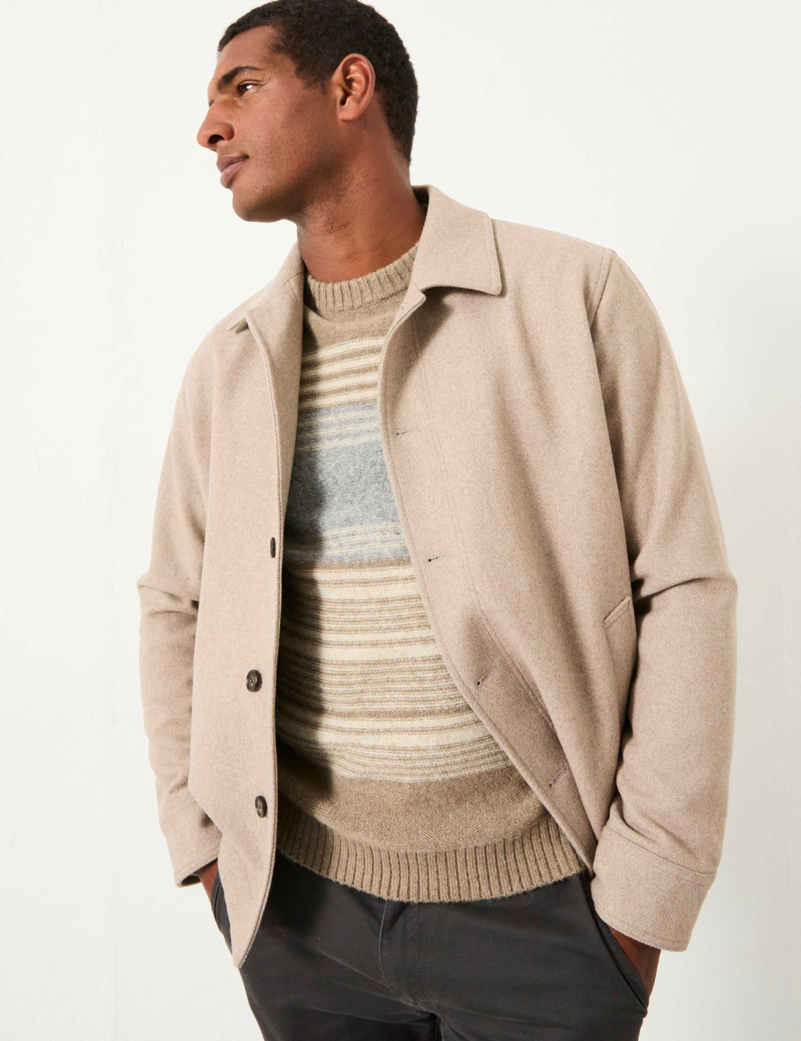 Wool Blend Button Through Smart Jacket 1 of 5