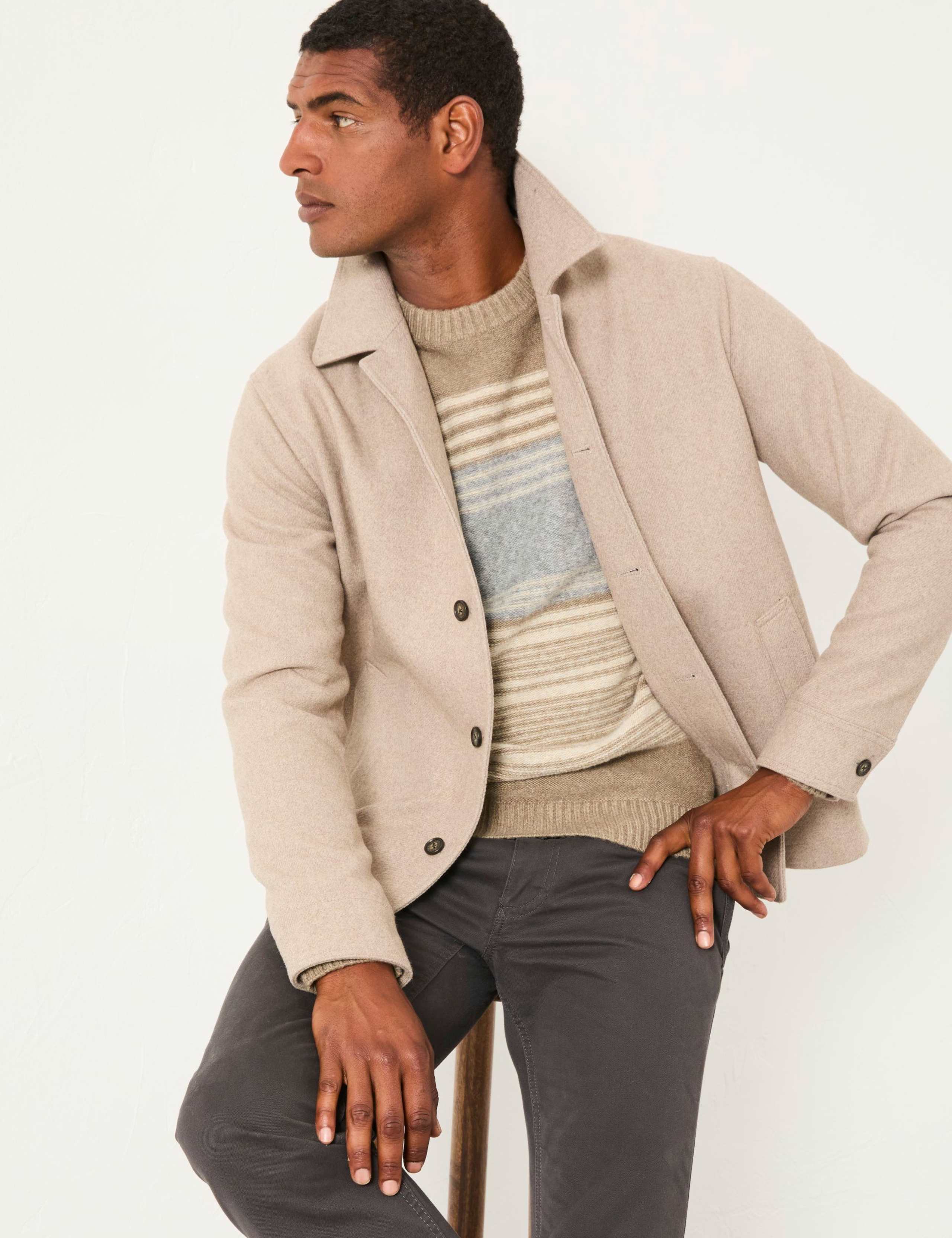 Wool Blend Button Through Smart Jacket 3 of 5