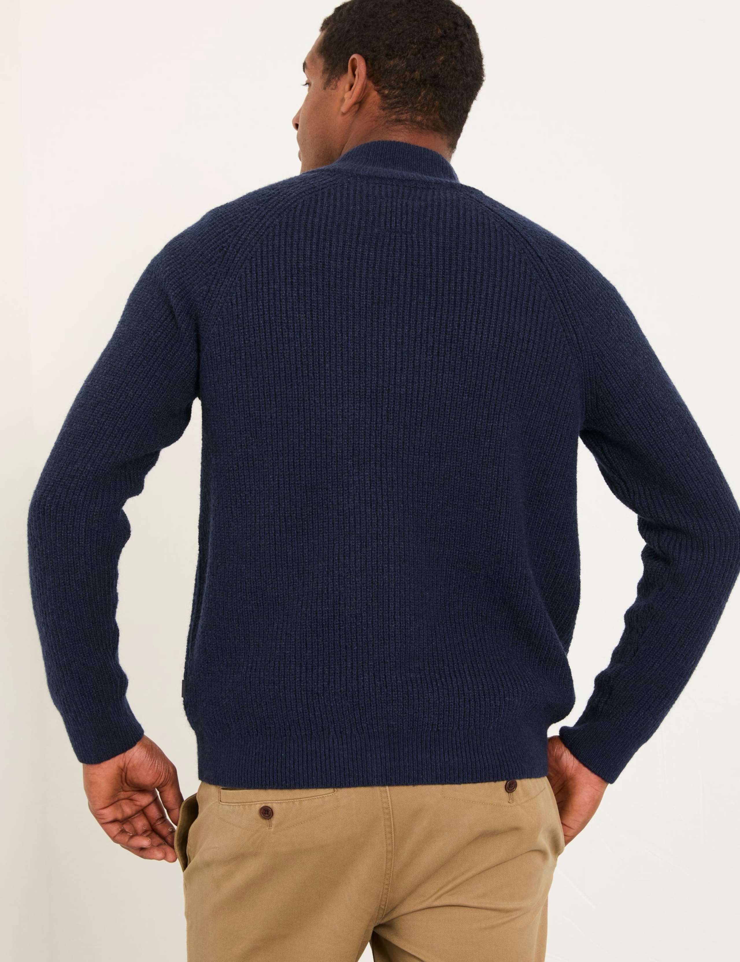 Cotton Rich Funnel Neck Zip Up Jumper 3 of 5