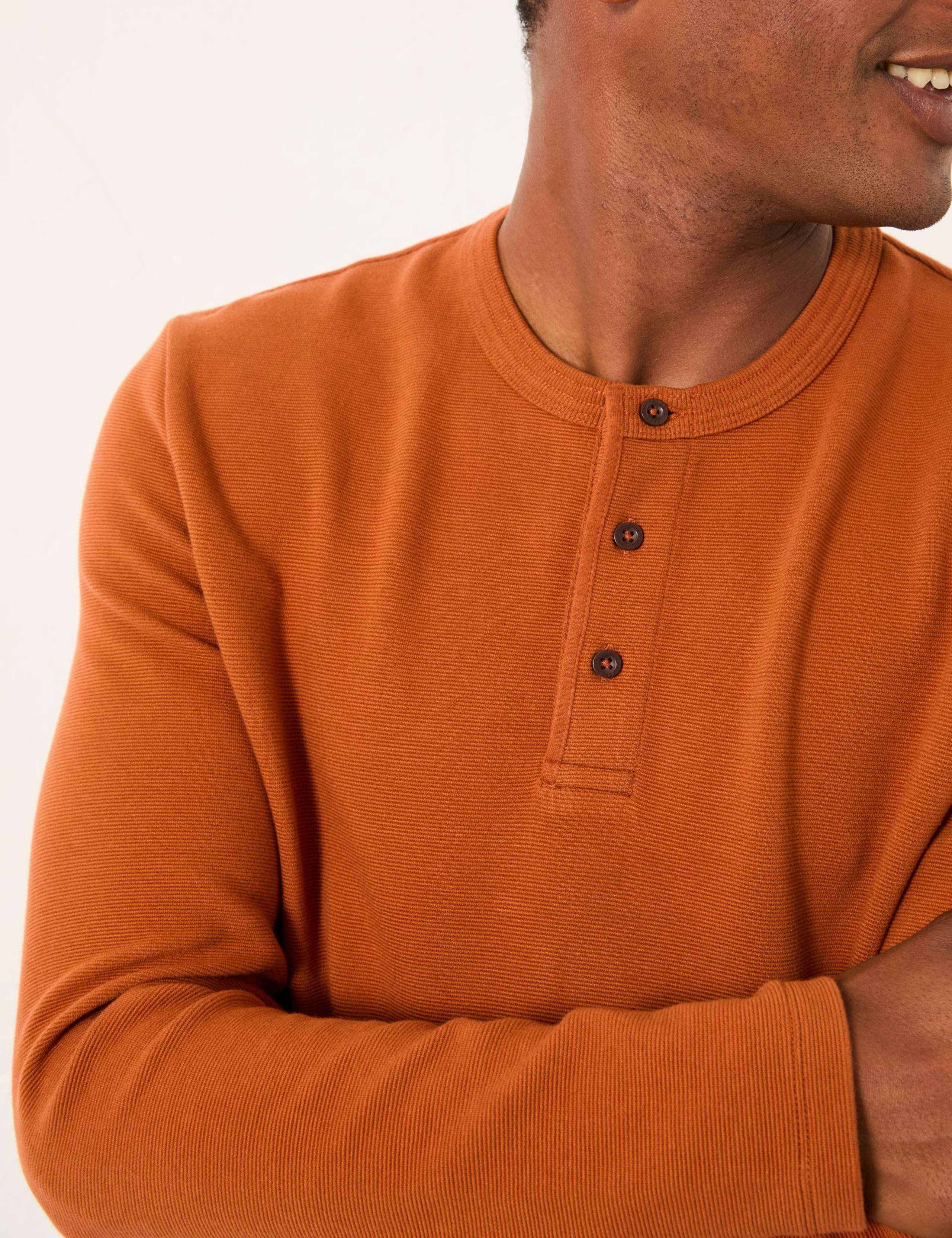 Cotton Rich Henley Long Sleeve T-Shirt 3 of 4