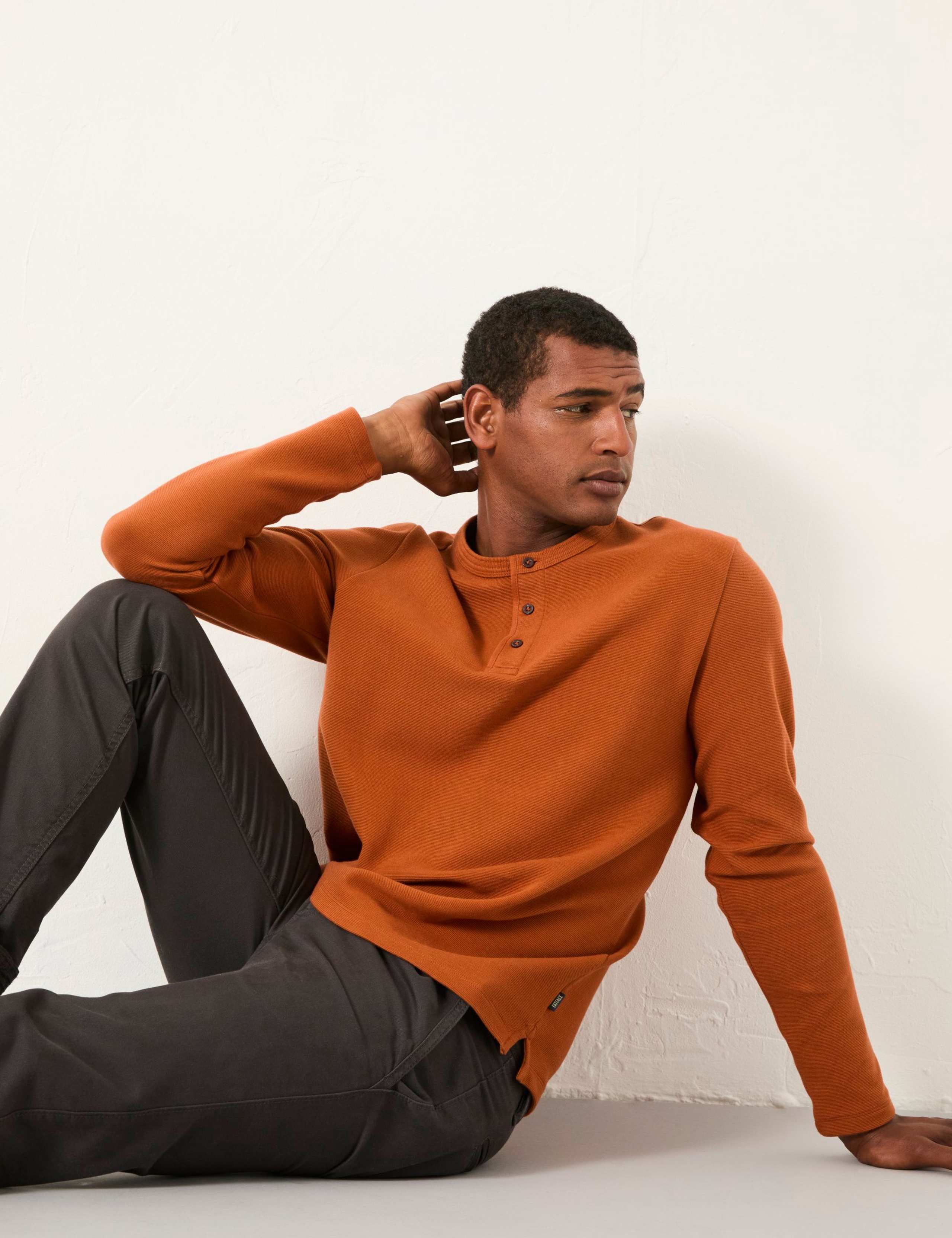 Cotton Rich Henley Long Sleeve T-Shirt 4 of 4