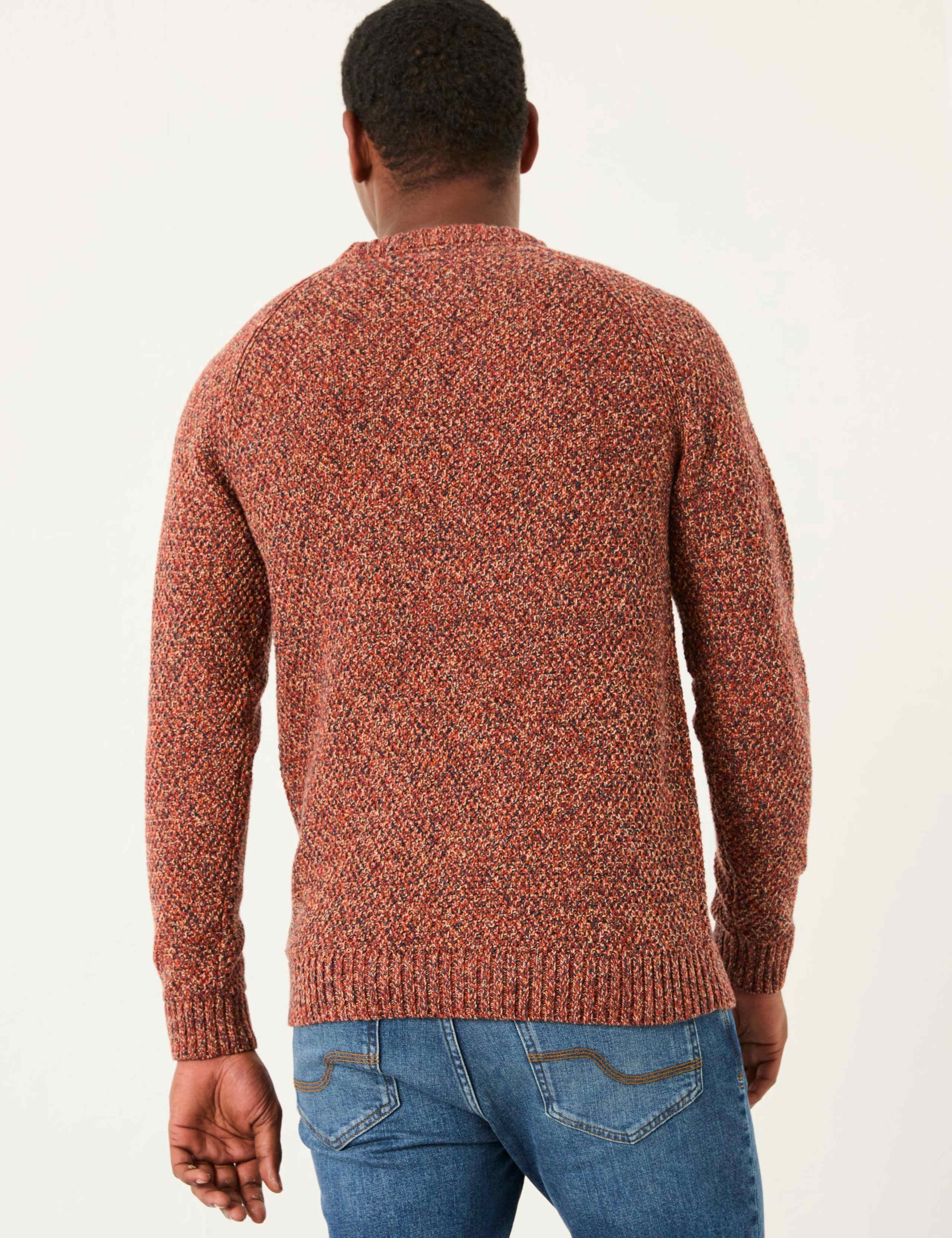 Cotton Rich Textured Jumper with Wool 4 of 5