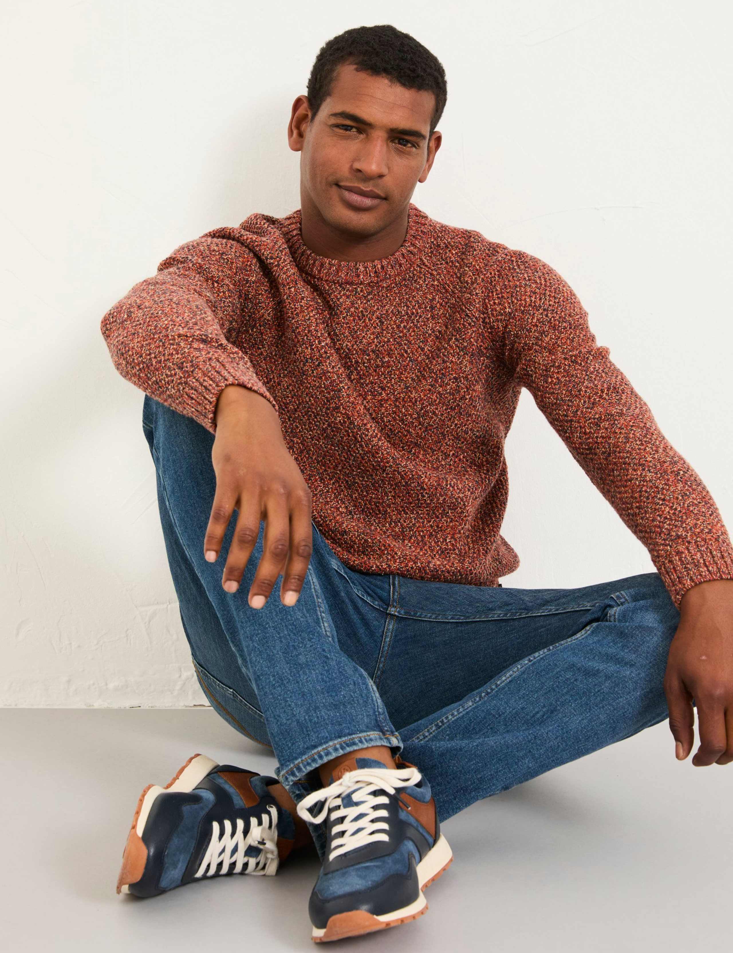 Cotton Rich Textured Jumper with Wool 5 of 5