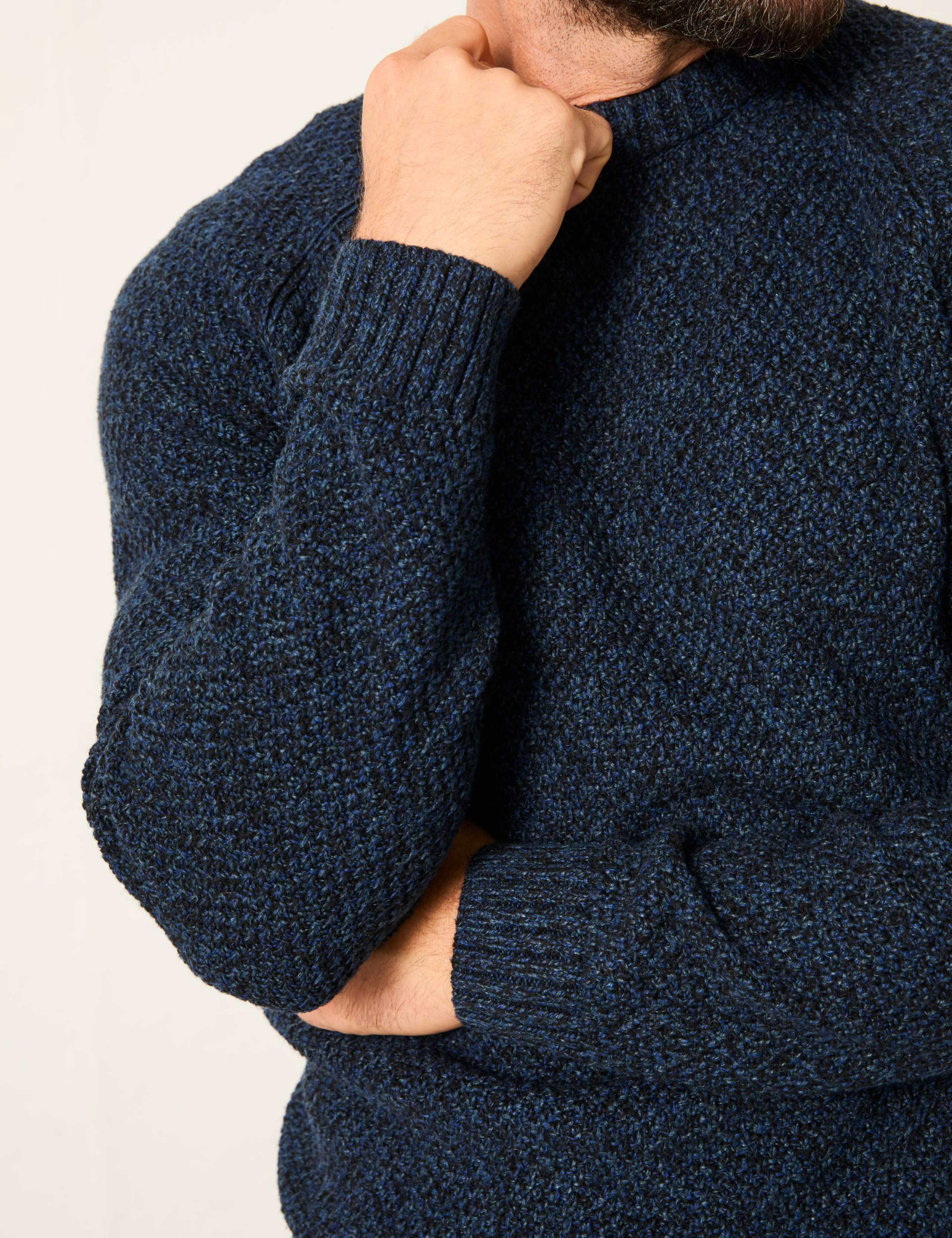 Cotton Rich Textured Jumper with Wool 5 of 5