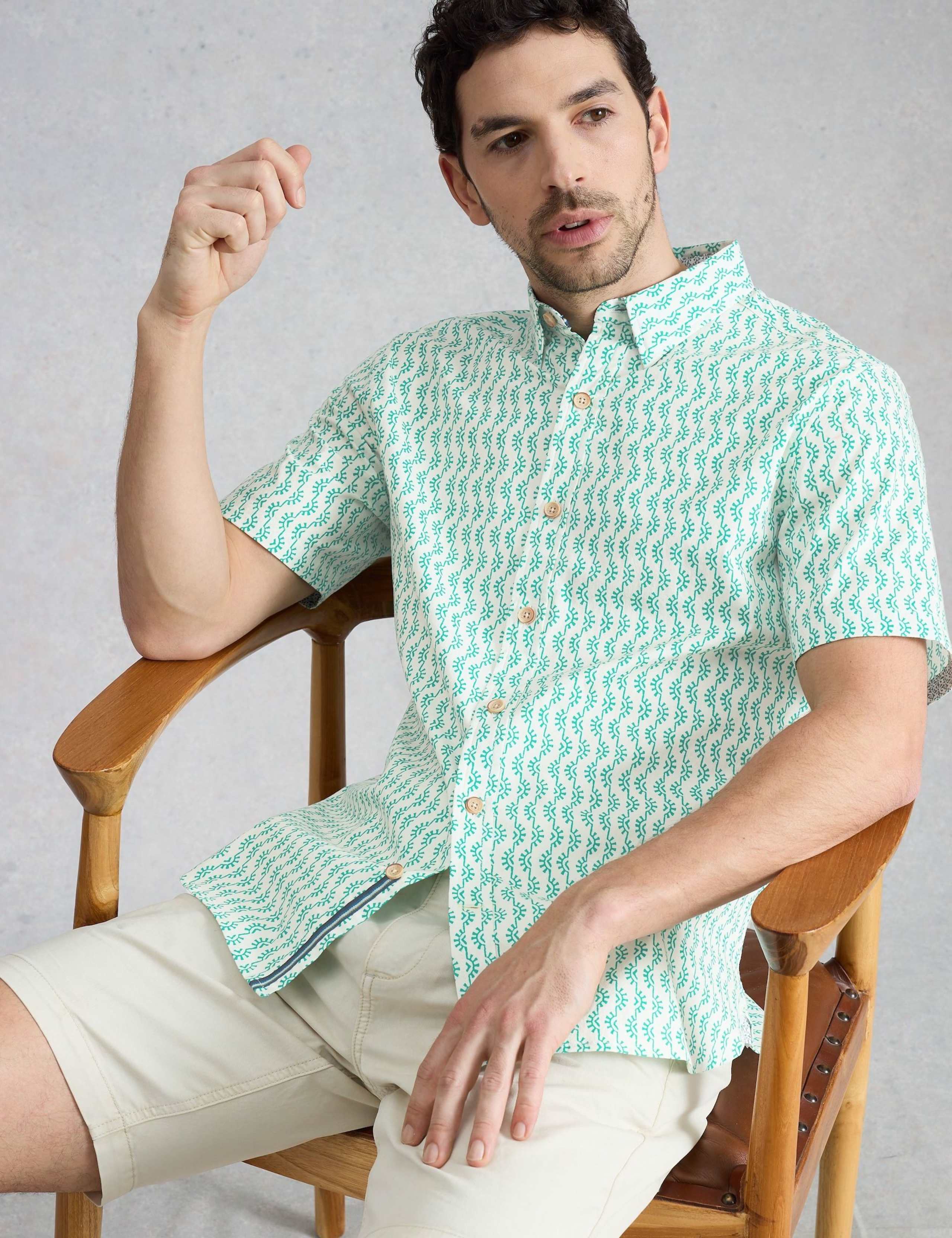 Cotton Stretch Printed Short Sleeve Shirt 3 of 6