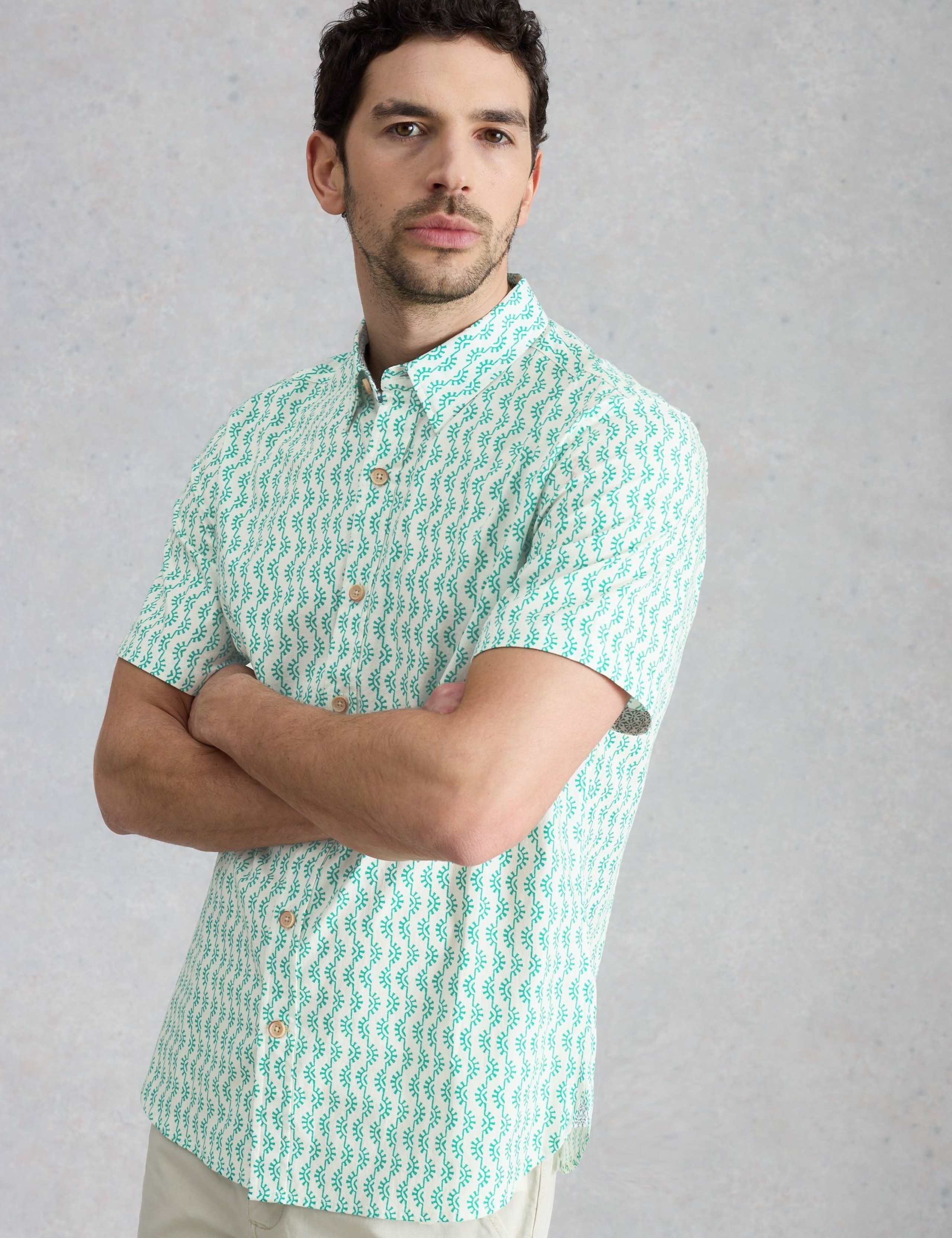 Cotton Stretch Printed Short Sleeve Shirt 4 of 6