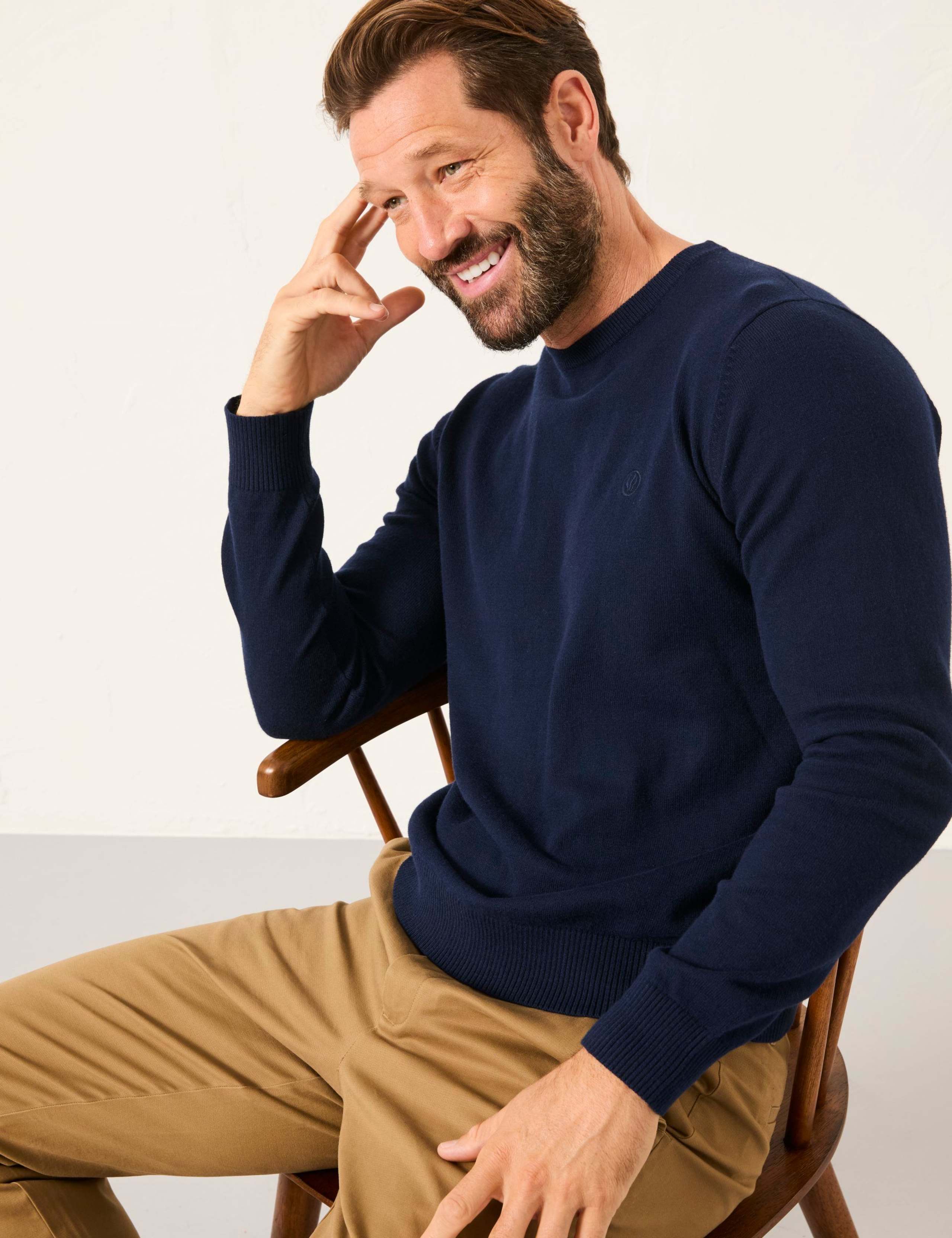 Cotton Rich Knitted Crew Neck Jumper 3 of 5