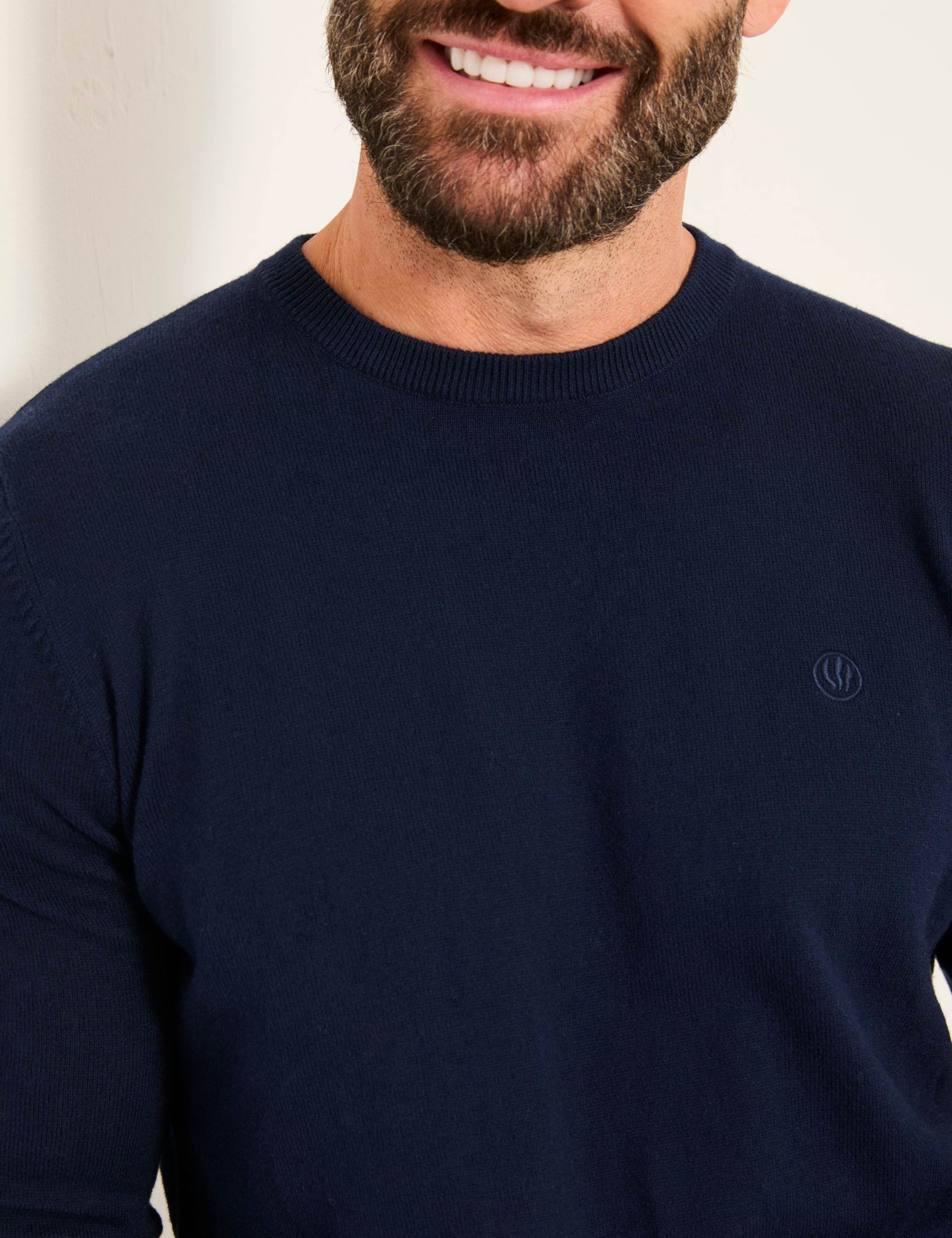 Cotton Rich Knitted Crew Neck Jumper 5 of 5