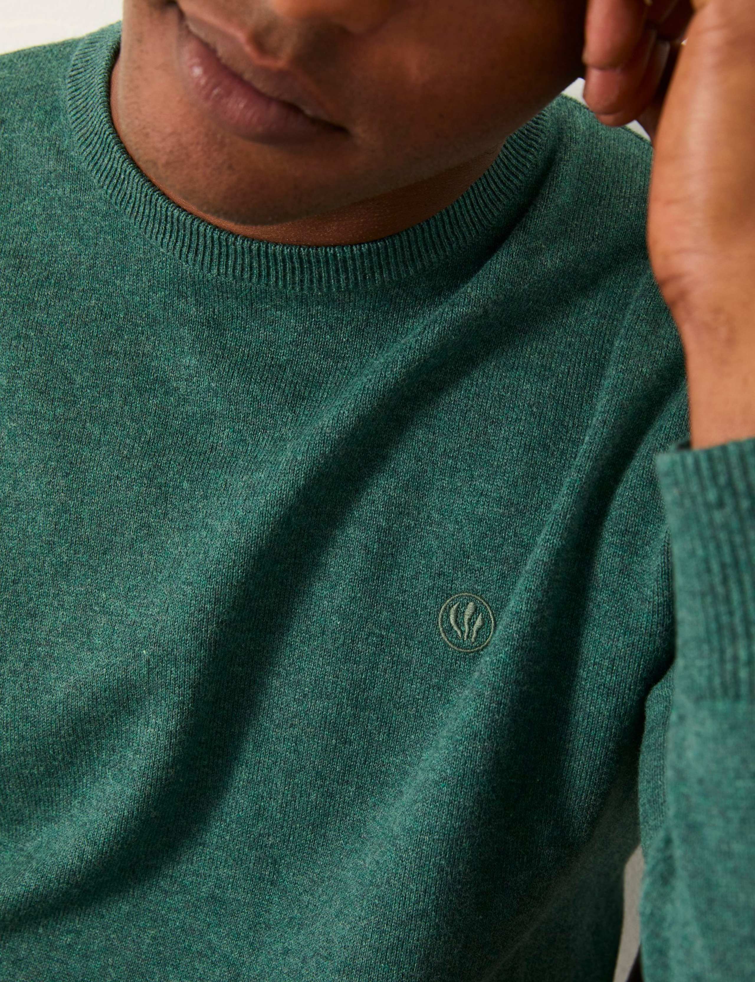 Cotton Rich Knitted Crew Neck Jumper 3 of 5