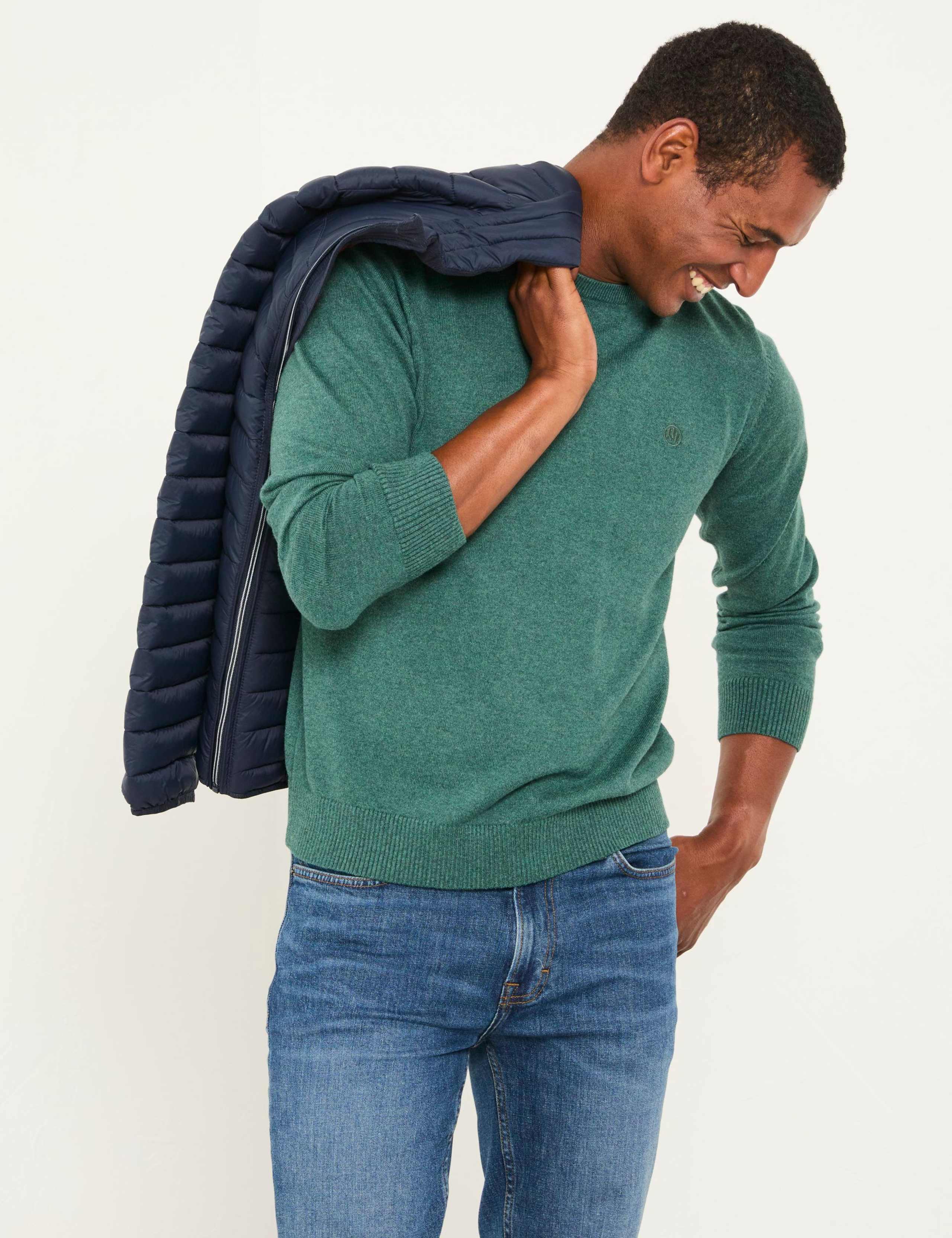 Cotton Rich Knitted Crew Neck Jumper 4 of 5