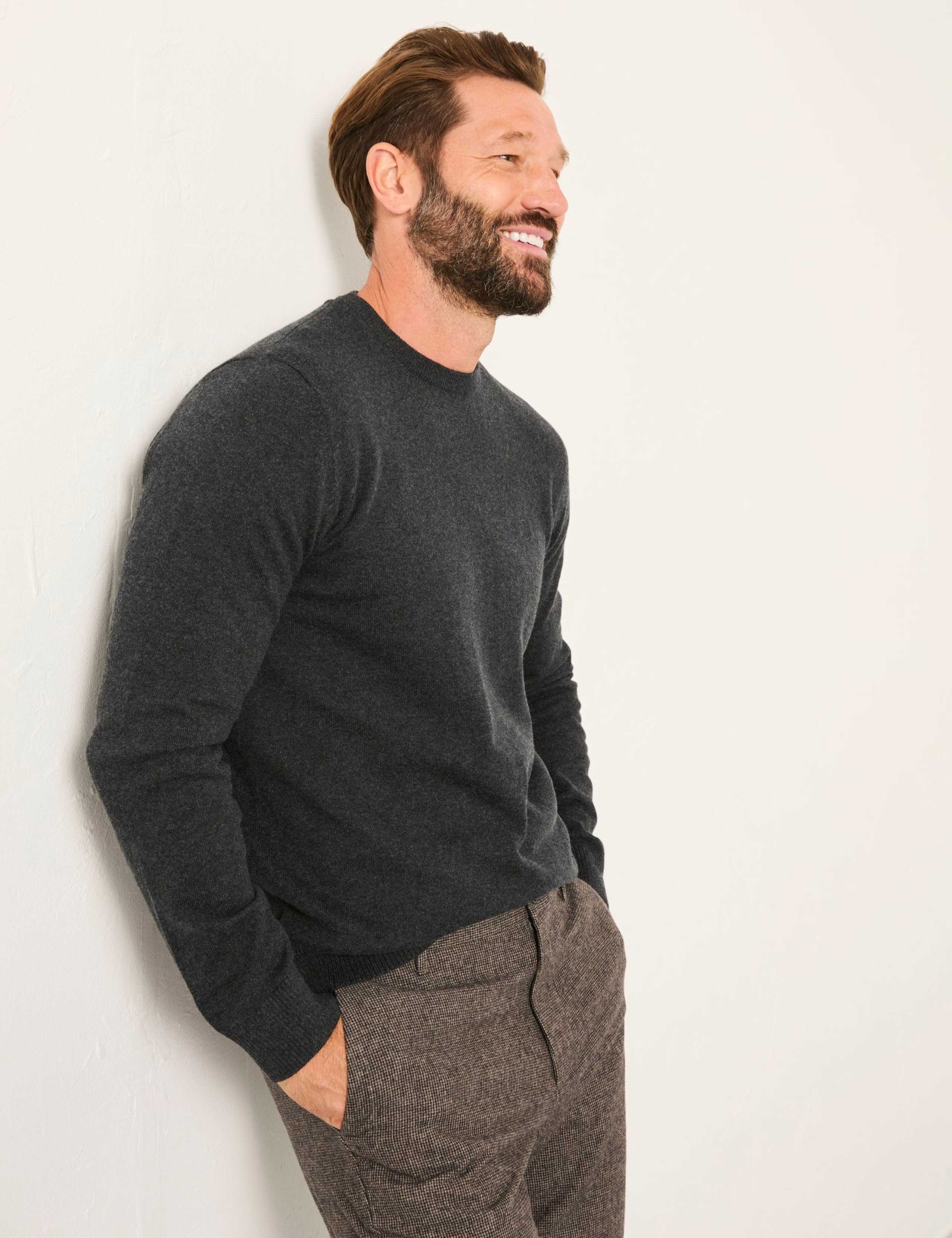 Cotton Rich Knitted Crew Neck Jumper 3 of 5