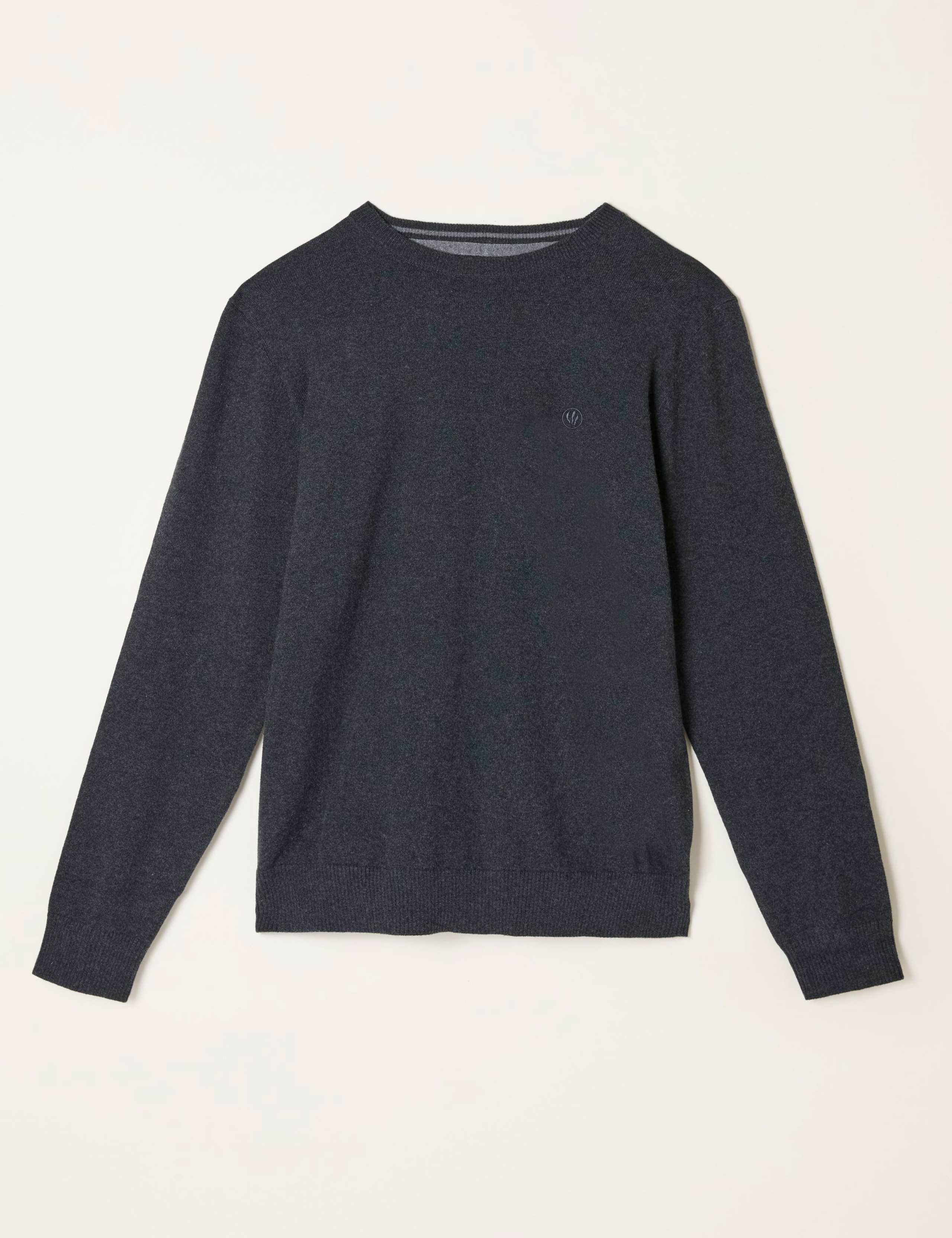Cotton Rich Knitted Crew Neck Jumper 2 of 5