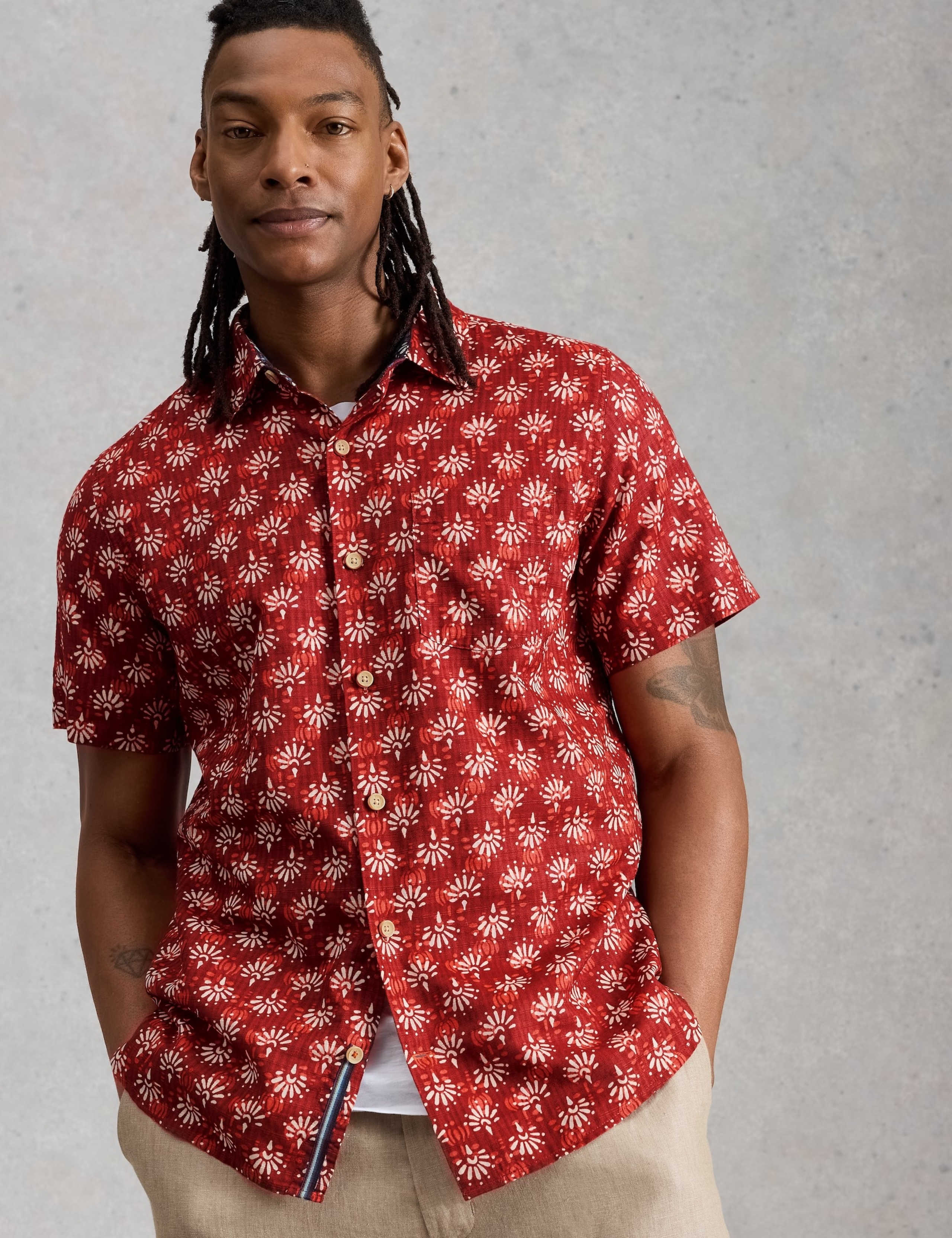 Pure Cotton Printed Short Sleeve Shirt 2 of 6