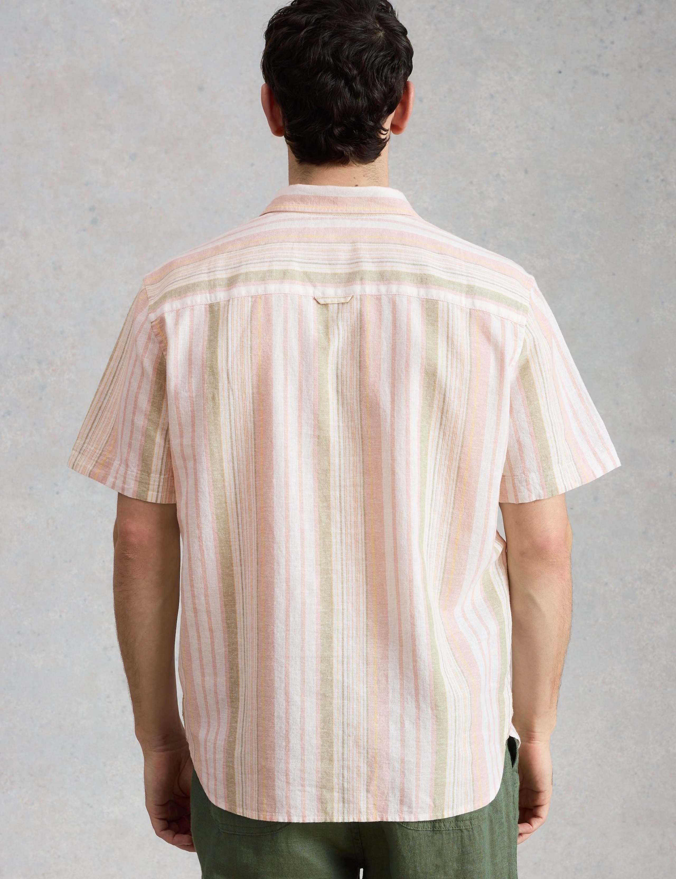 Pure Cotton Striped Short Sleeve Shirt 4 of 6