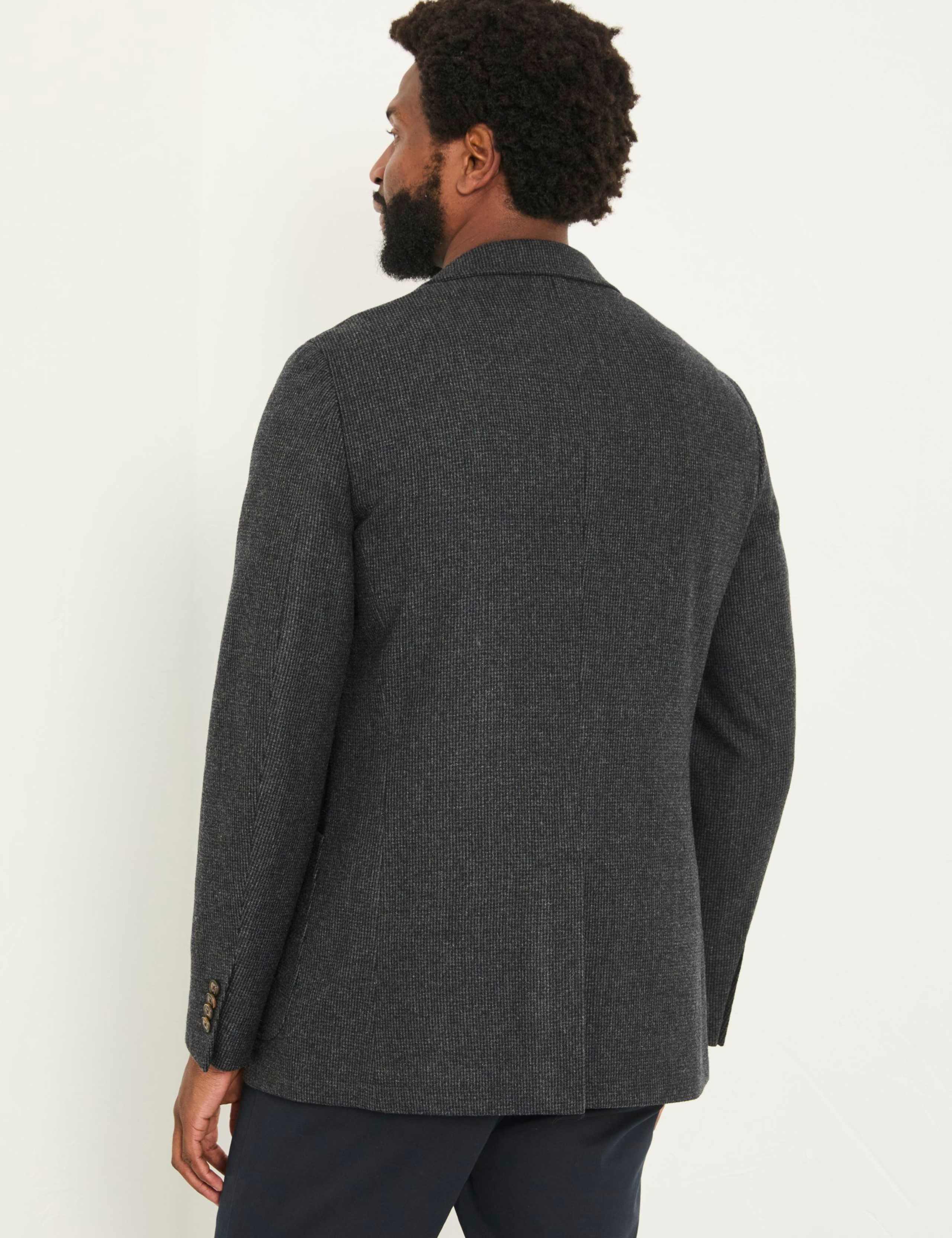Regular Fit Wool Blend Houndstooth Blazer 4 of 5