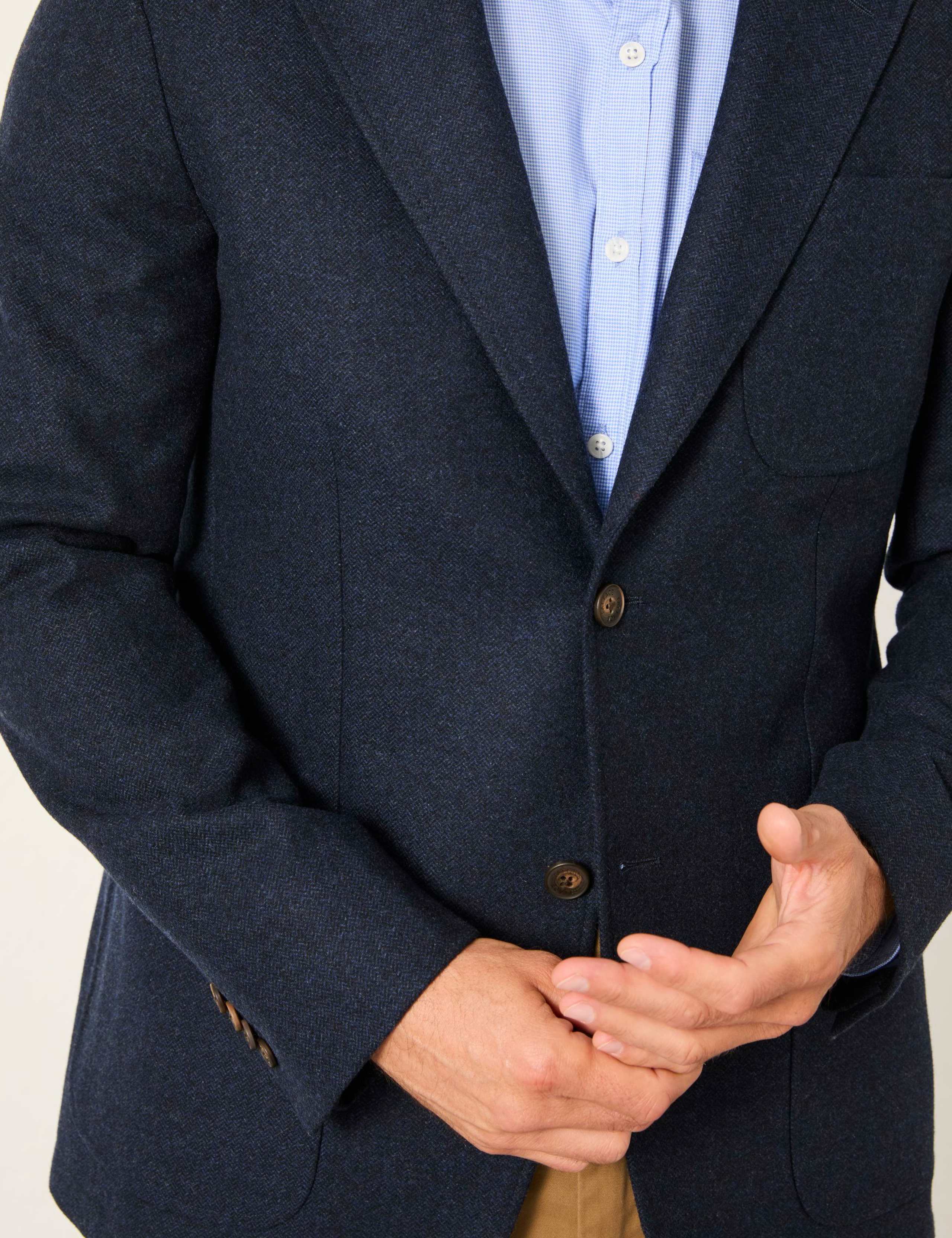 Wool Blend Herringbone Blazer 6 of 7